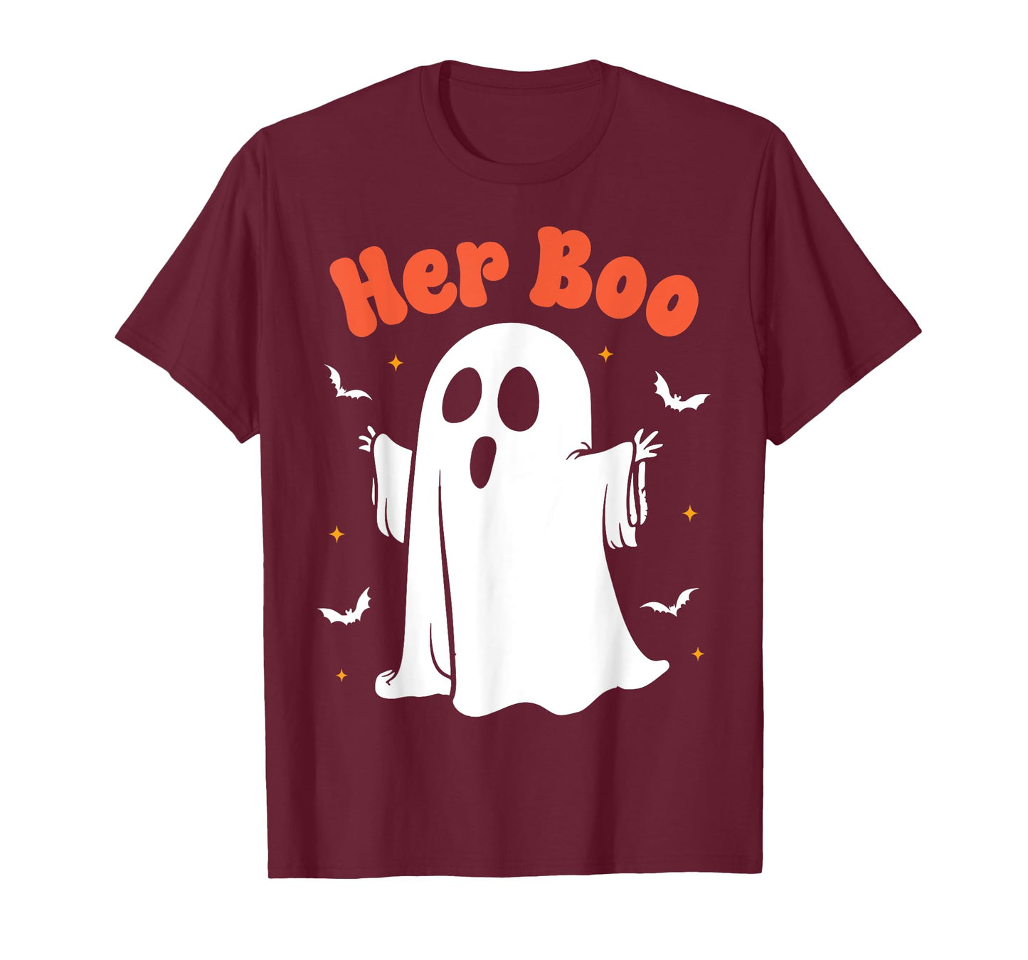 Her Boo & His Boo Funny Matching Halloween Pajama Couples T-Shirt