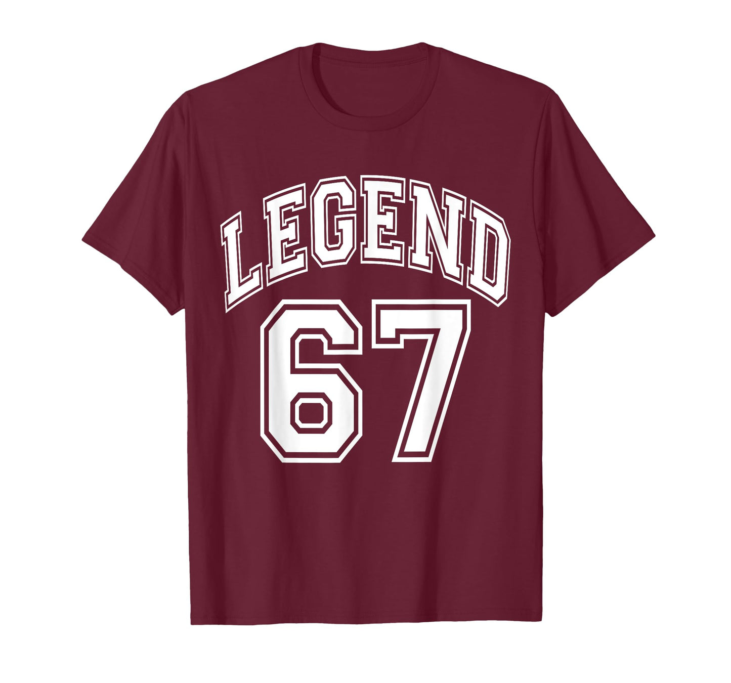 Legend 67 Number Varsity Team - 67th Birthday & 67 Years Old T-Shirt