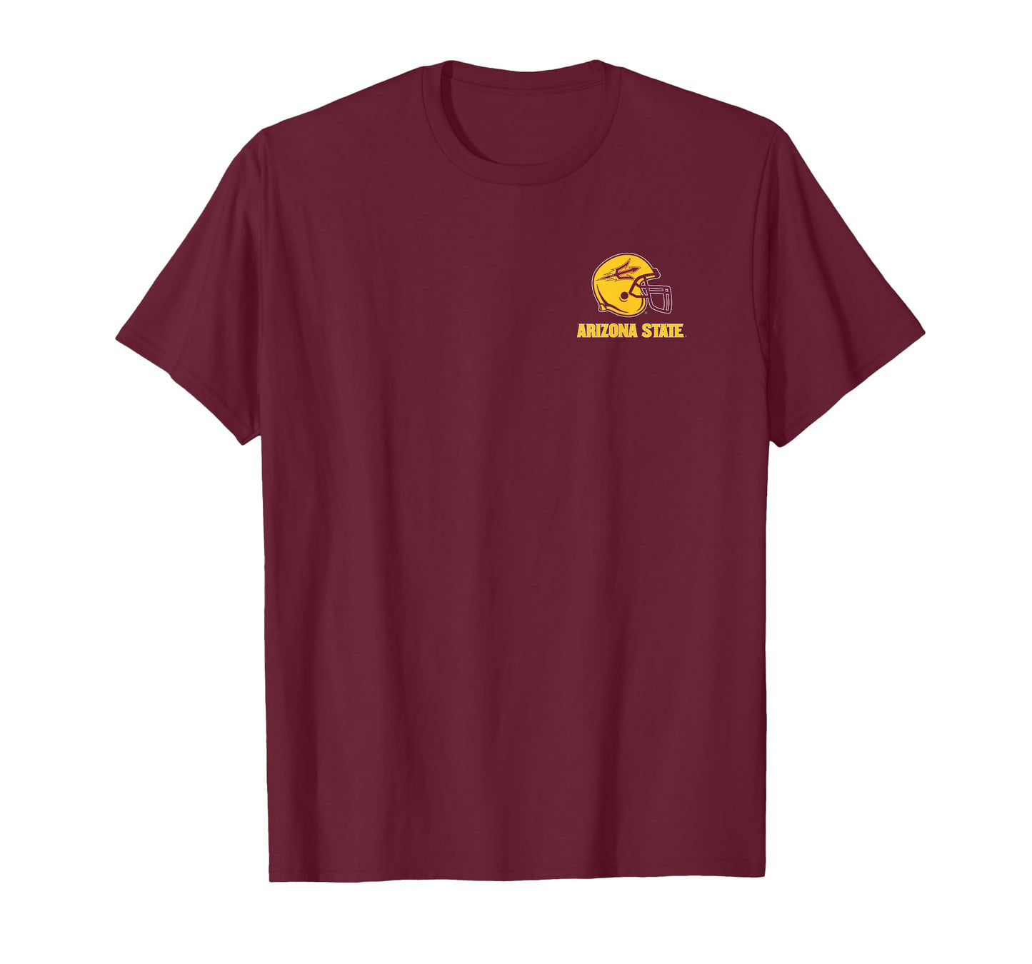Arizon State Sun Devils Front/Back Football Black T-Shirt