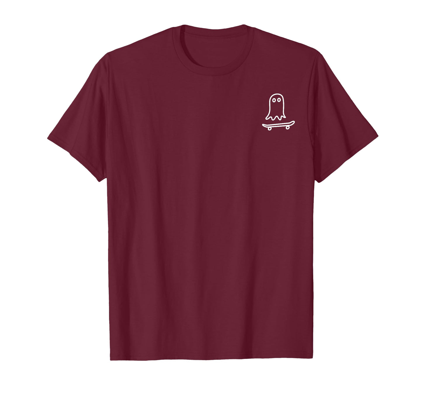 Ghost Skateboard Lazy Halloween Skateboarding T-Shirt