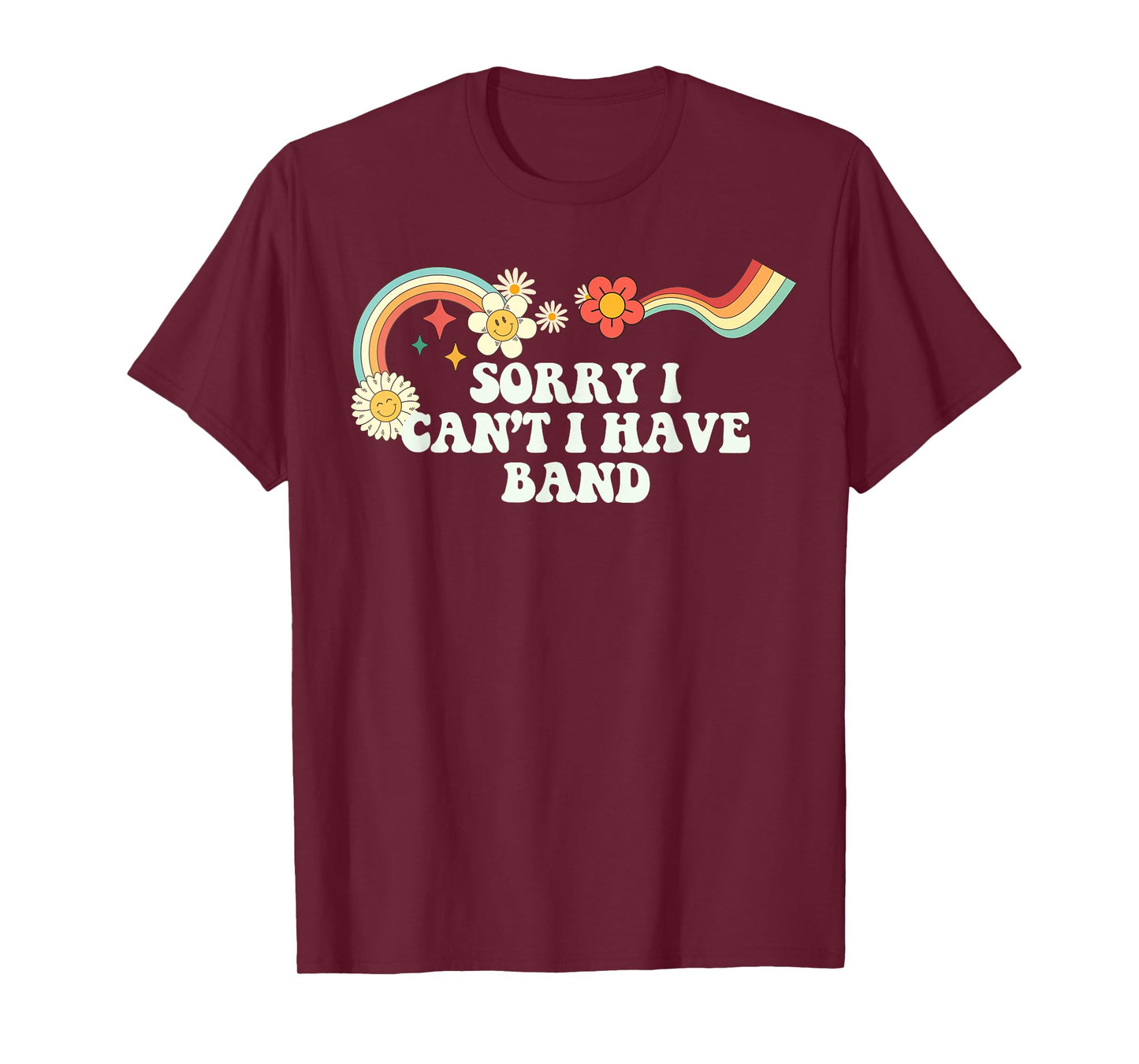 Groovy Script Funny Sorry I Can't I Have Band, Retro Quote T-Shirt
