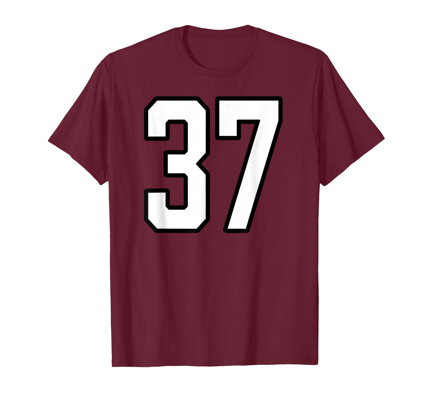 White and Black Sports Number 37 Jersey Uniform Player T-Shirt