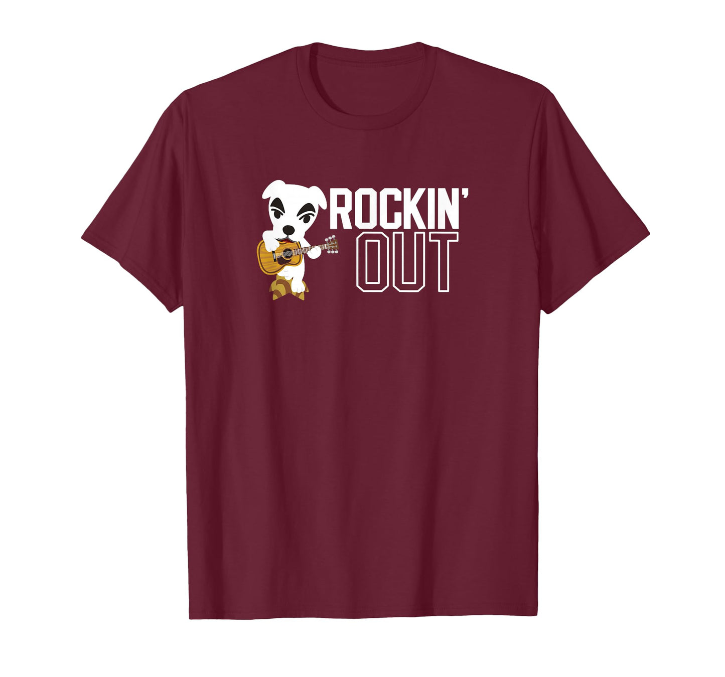 Animal Crossing K.K. Slider Rockin' Out Black & White Poster T-Shirt