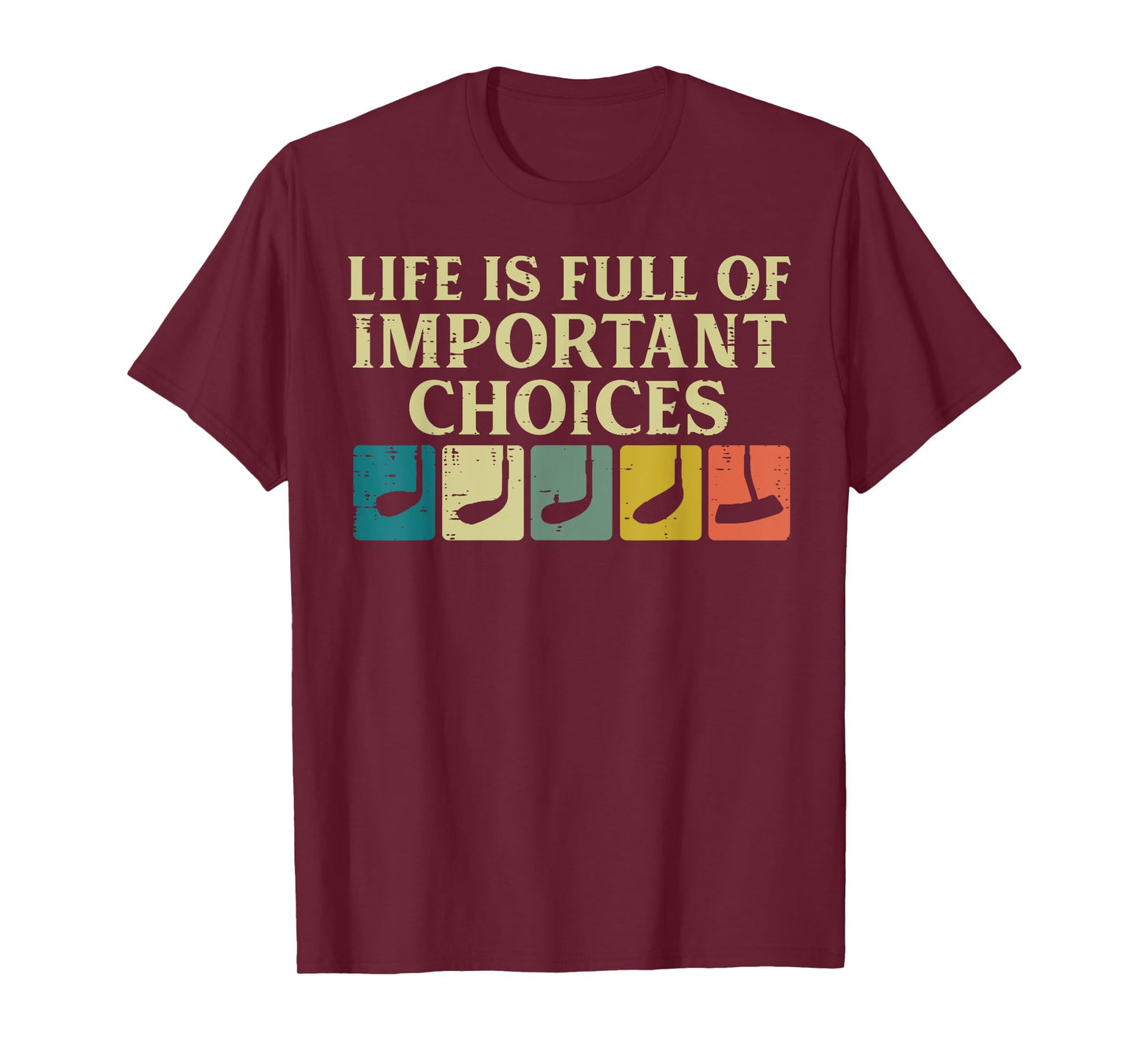 Life Full Important Choices Golf Clubs Golfing Men Women Kid T-Shirt
