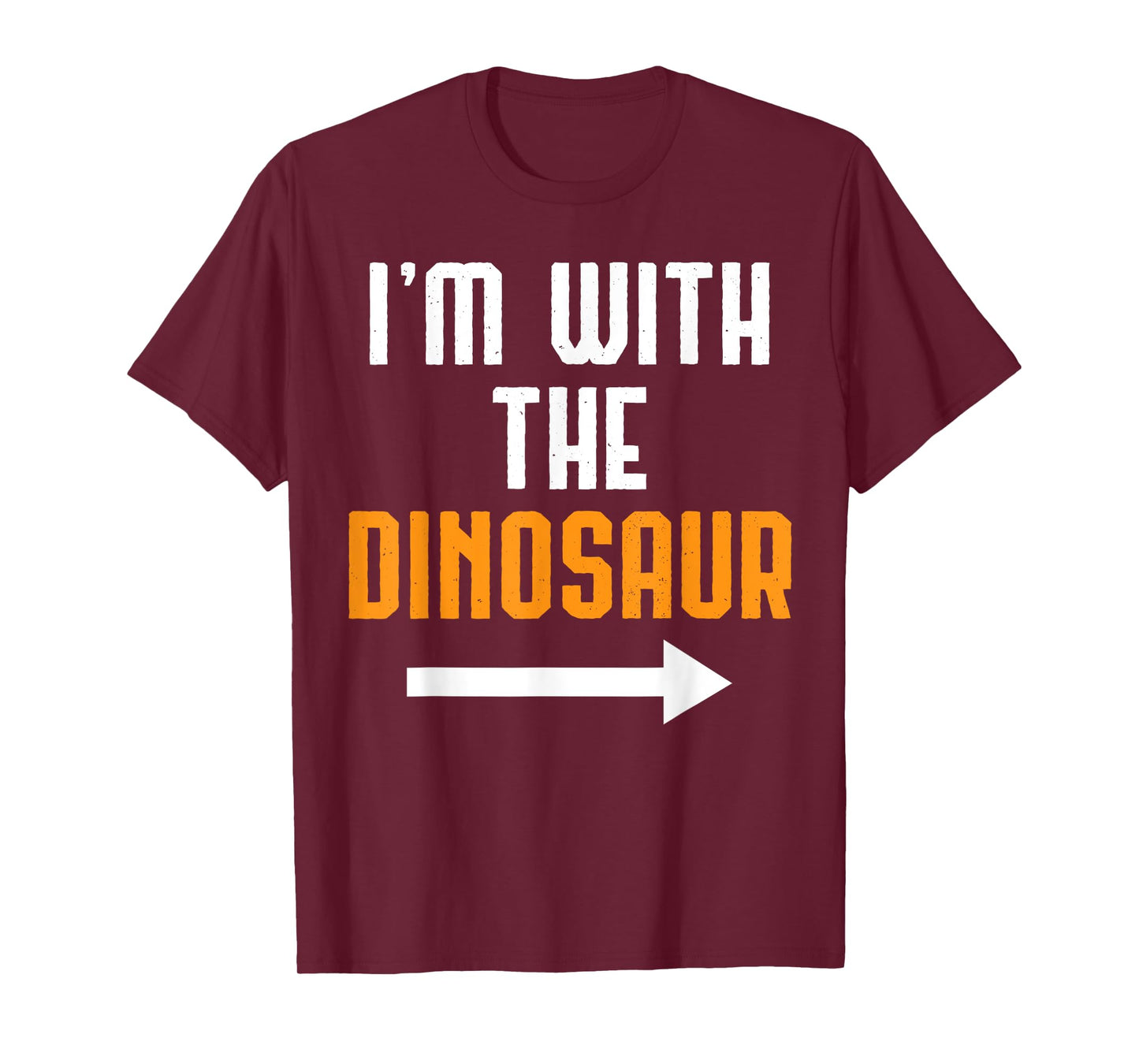 I'm With The Dinosaur Shirt Costume Funny Halloween Couple T-Shirt