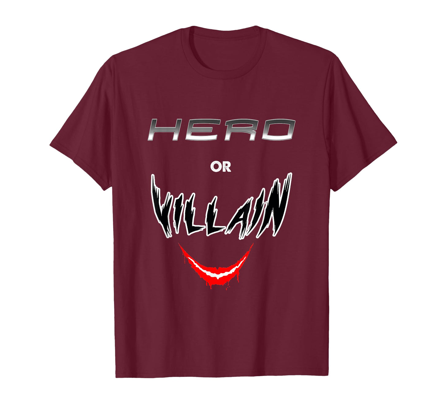 Hero Or Villain Funny Geek Retro Gift Idea T-Shirt