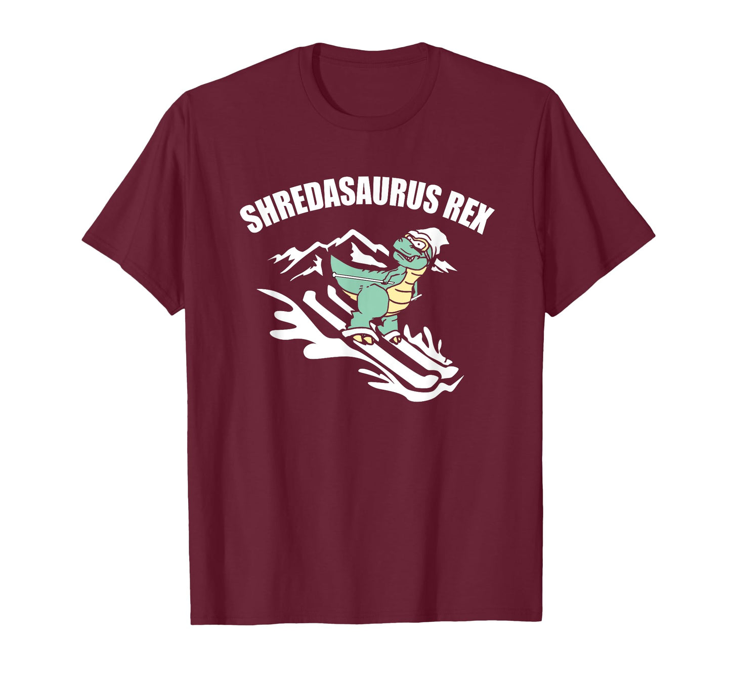 Shredasaurus Rex Ski Dinosaur T-shirt Kids Funny Skiing Gift T-Shirt