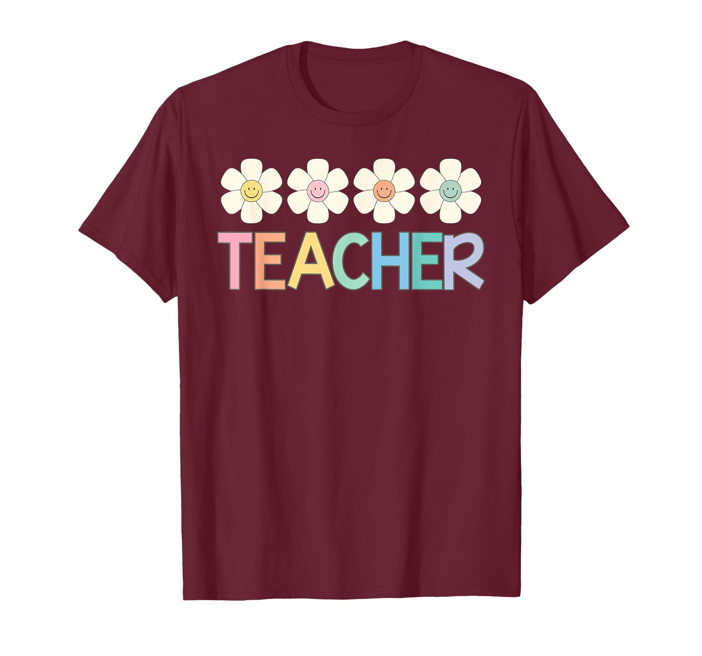 Groovy Teacher Cute Daisy Flower Retro Back to School T-Shirt