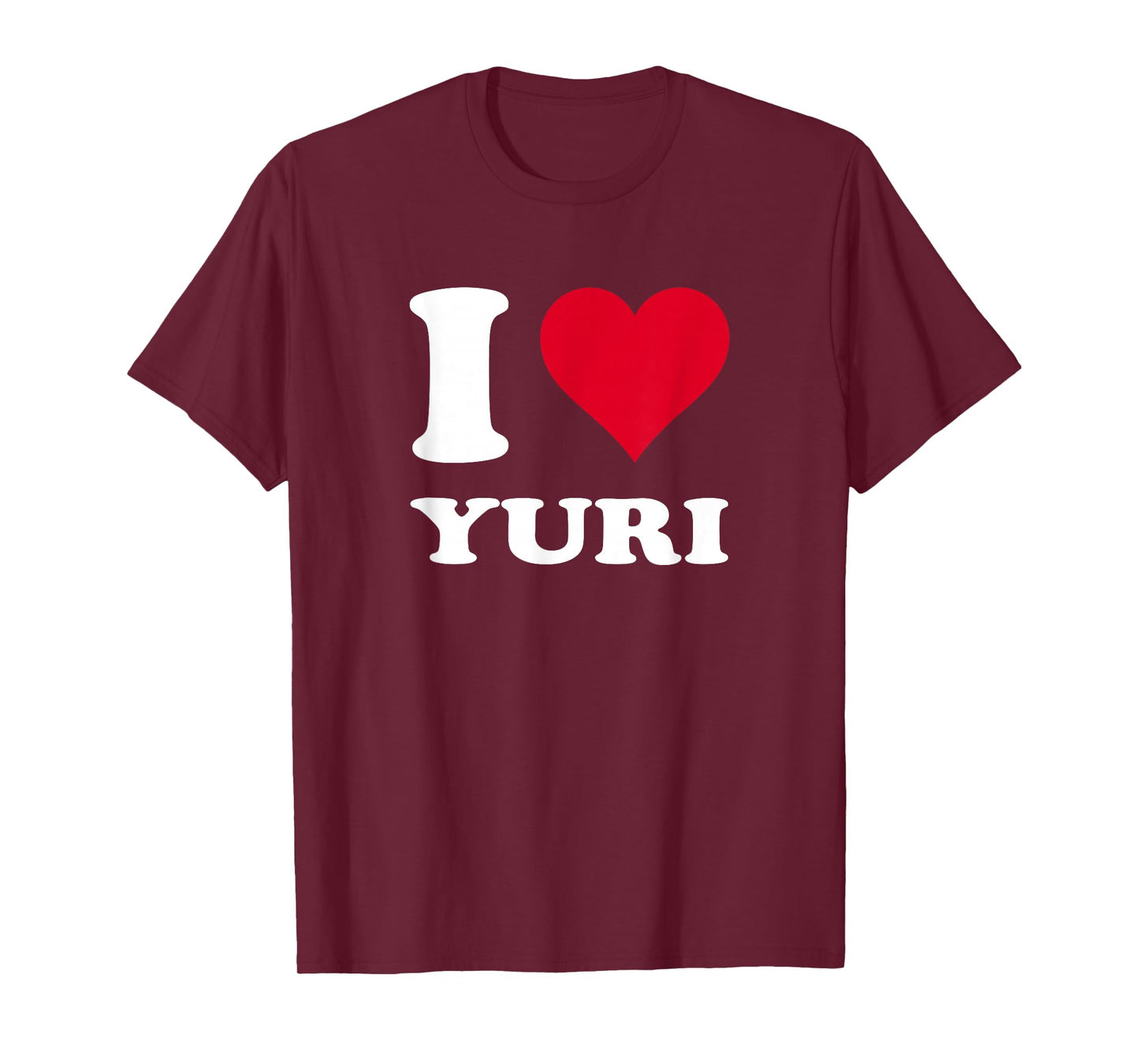 Red Heart I Love Yuri T-Shirt