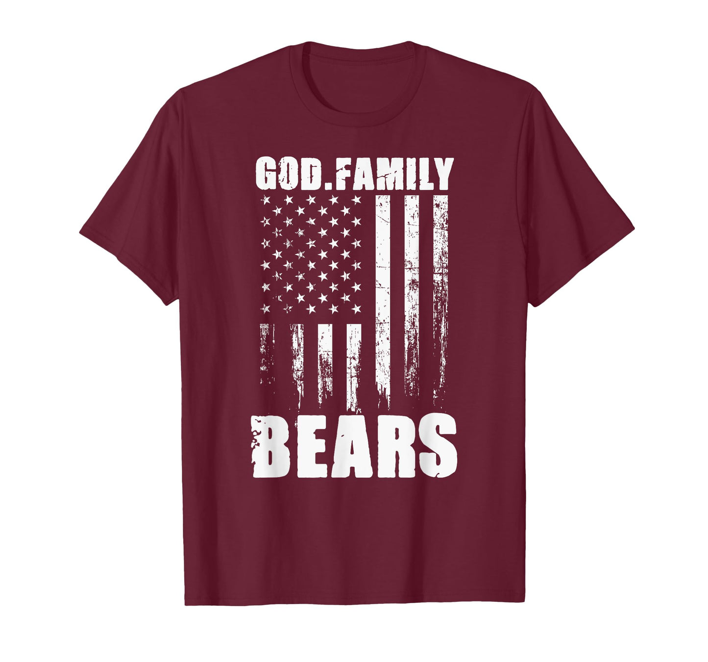 Cherokee Bluff Bears God. Family. Vintage USA Flag T-Shirt