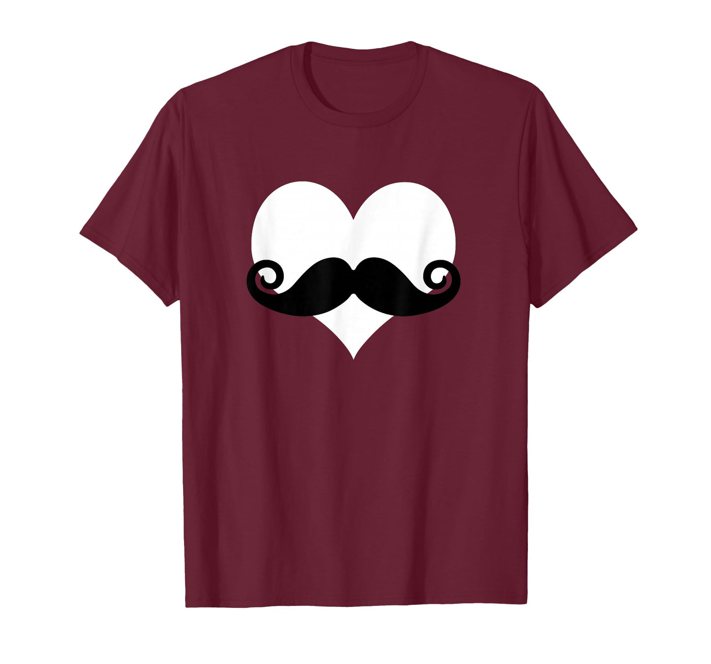 Mustache Heart Valentines Day Boys T-Shirt T-Shirt