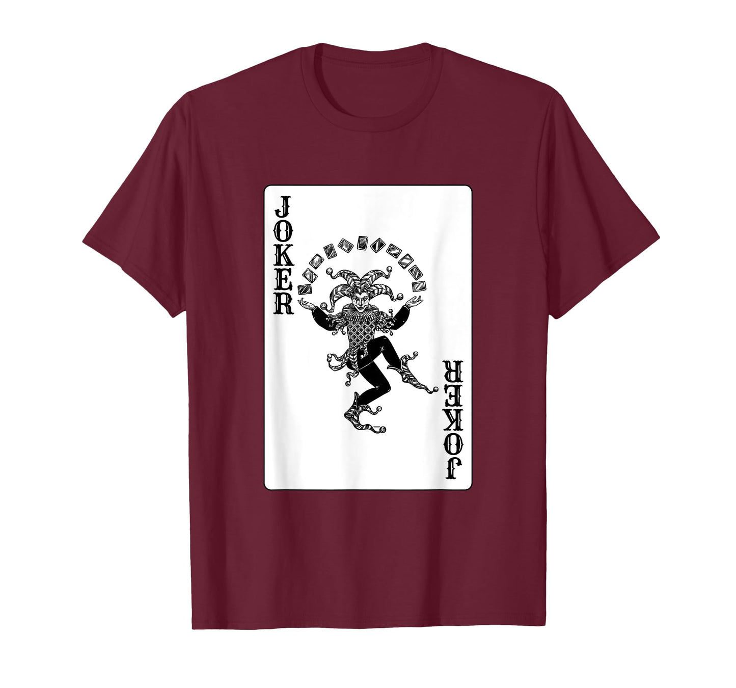 Joker Casino Poker Card Games Playing Cards Black Jack T-Shirt