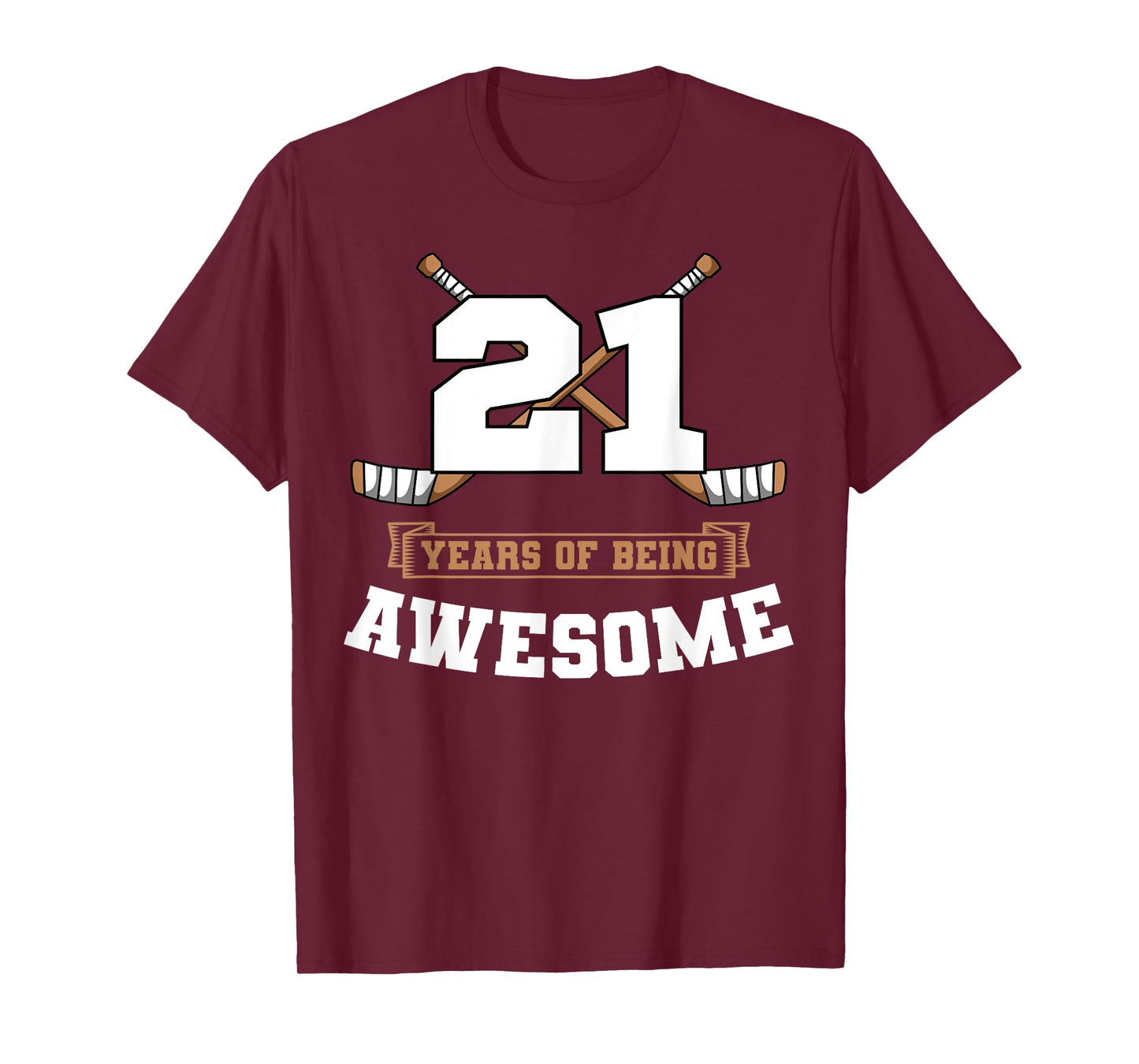Ice Hockey 21st Birthday Sports Theme Party Goal Team Player T-Shirt