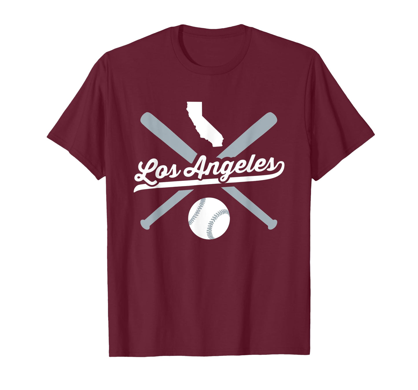 Los Angeles Baseball Vintage California Pride Love City T-Shirt