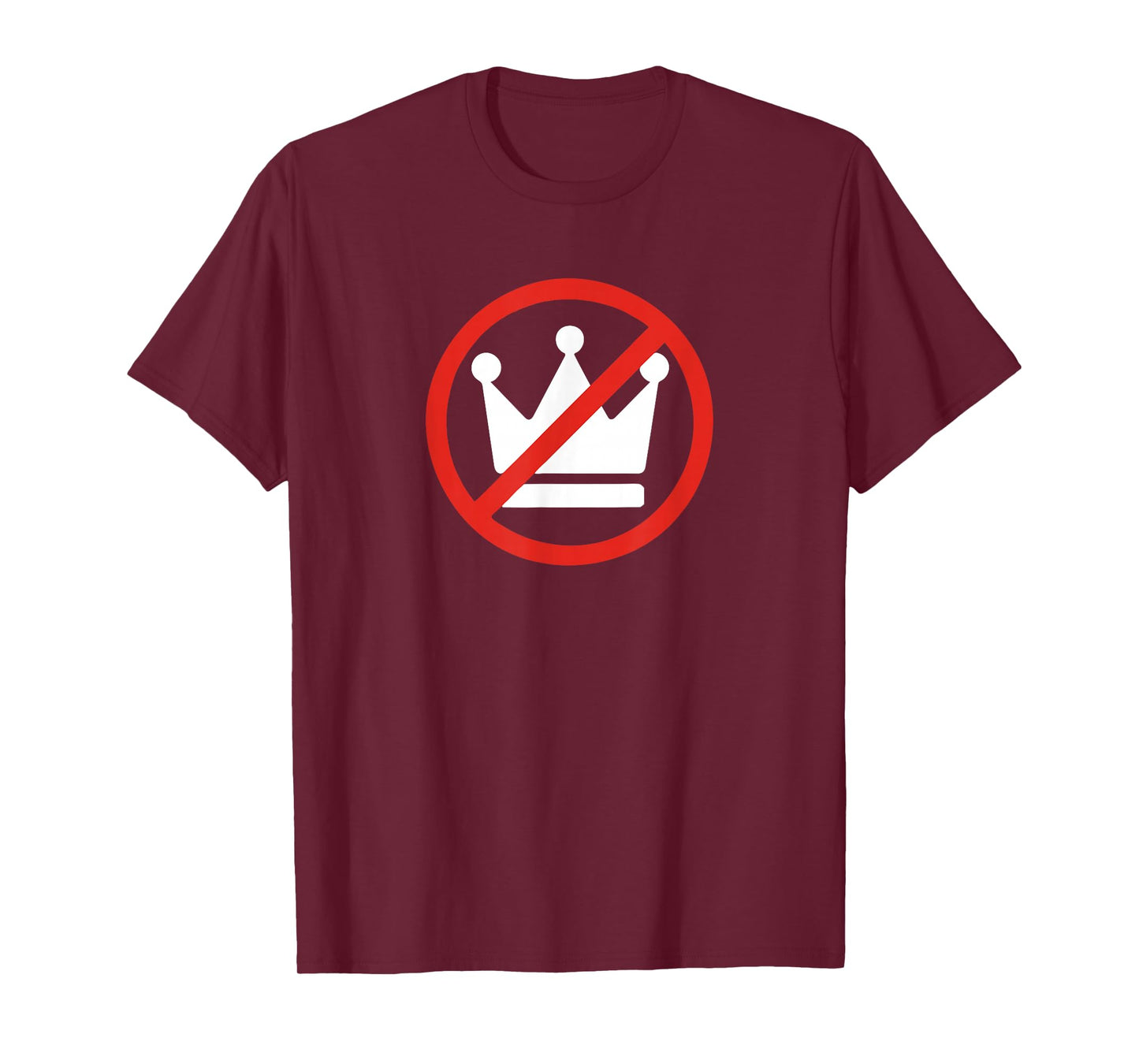 No Kings Red Slash White Crown Graffiti Street Art T-Shirt