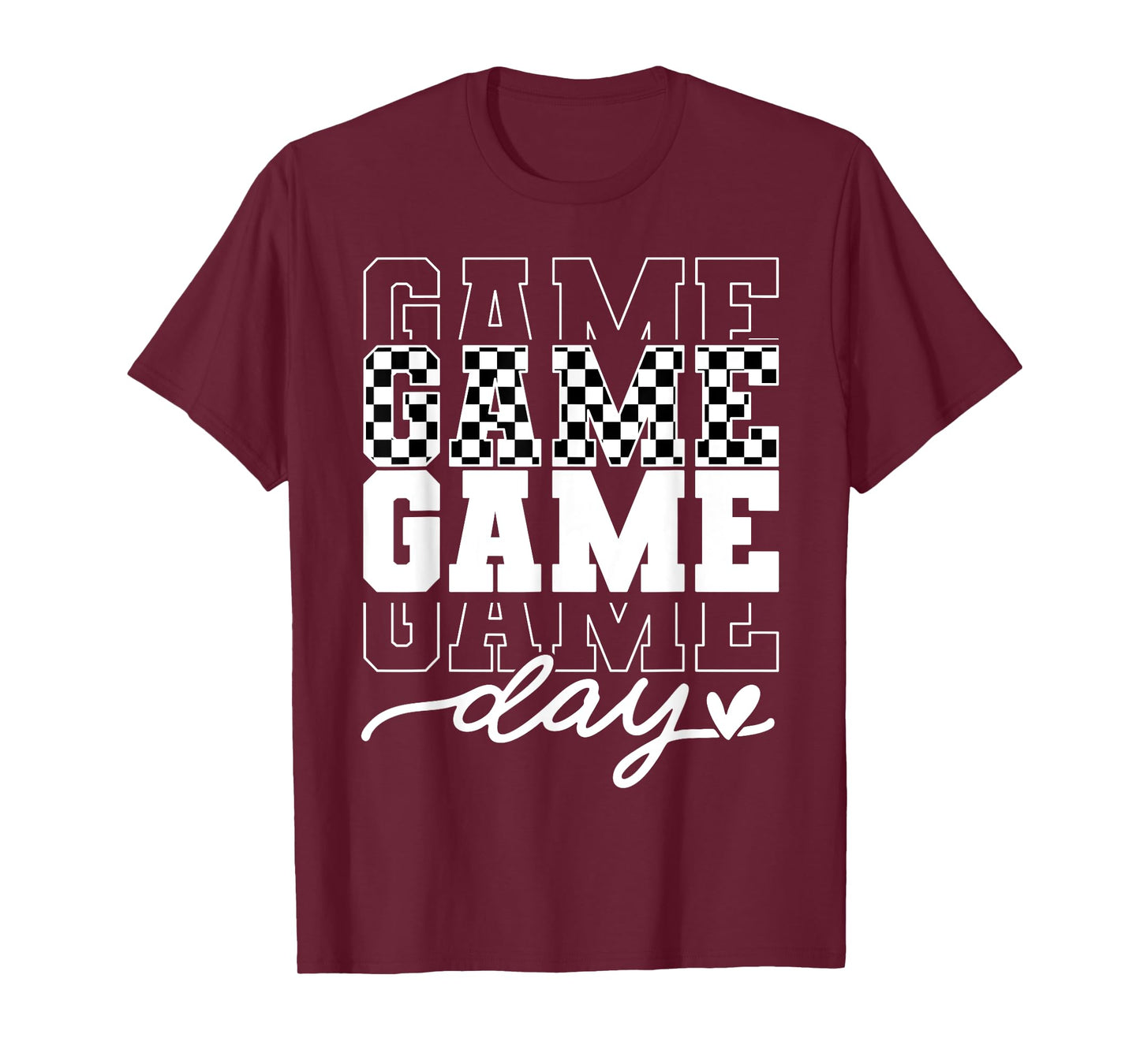 Funny Checkered Game Day Men Women Kids T-Shirt
