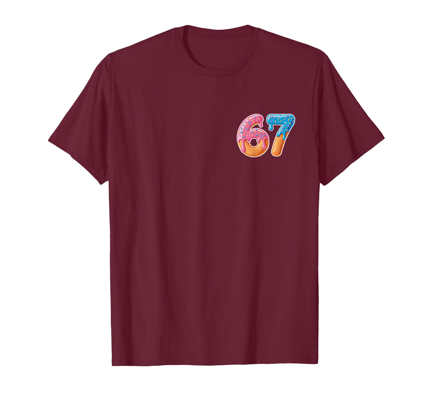 Ice Cream Drip Six Seven 6 7 Meme 67 T-Shirt