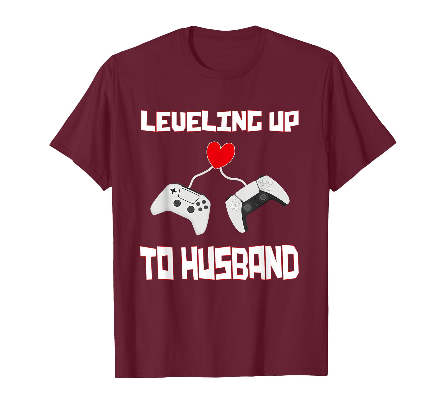 Mens Leveling Up to Husband Groom Gamer Husband Marriage T-Shirt