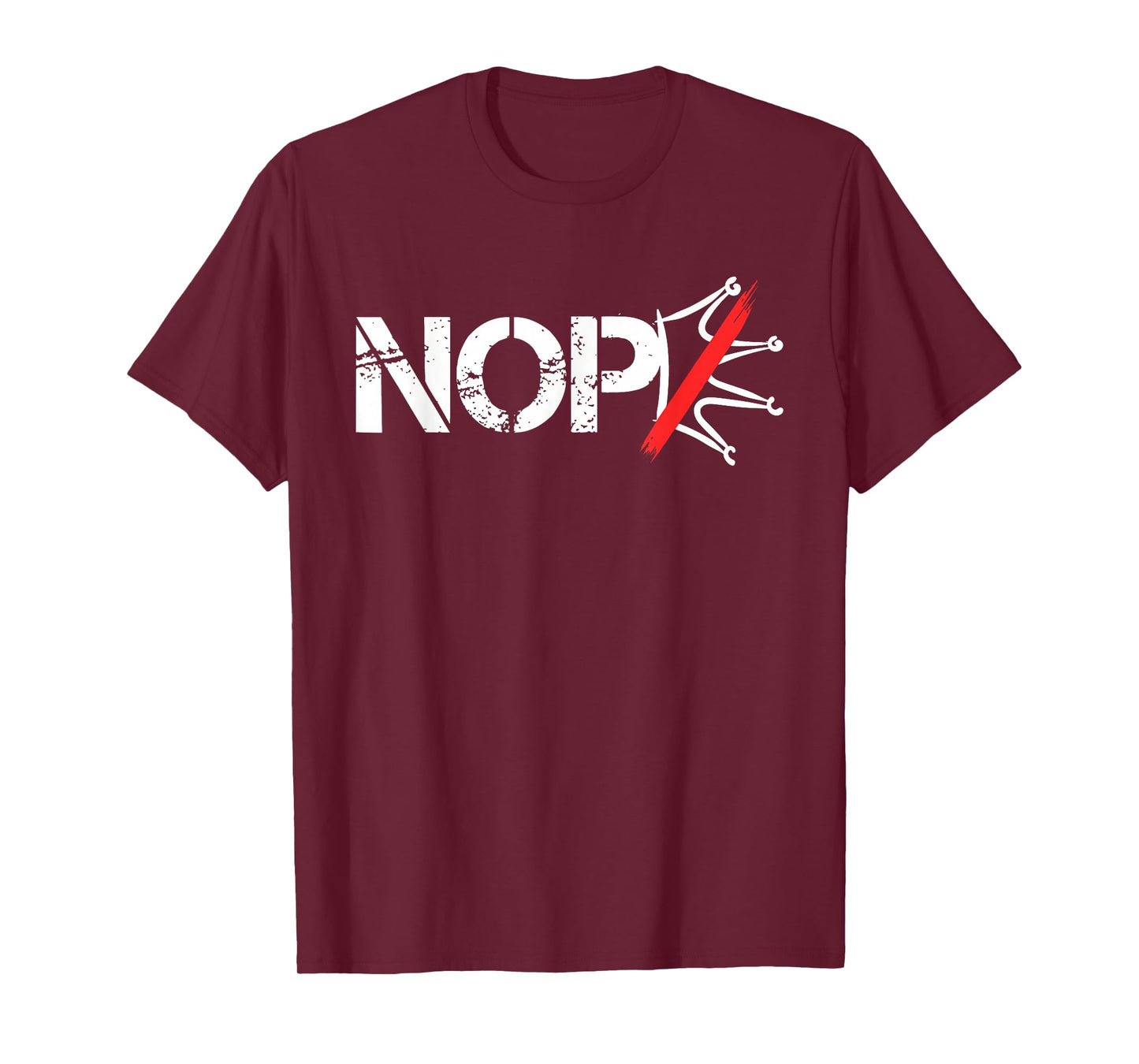 No Kings Nope Protest Sign Horizontal T-Shirt