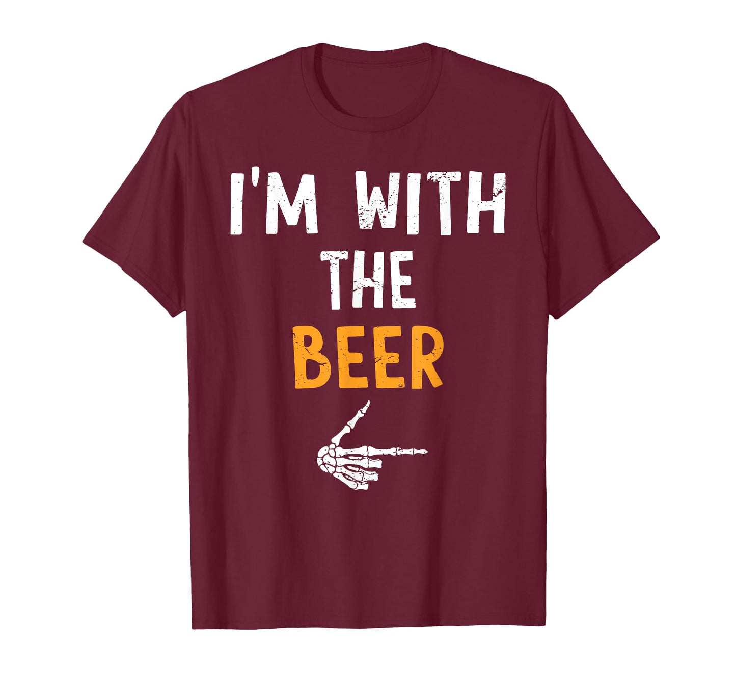 I'm with The Beer Costume Halloween Matching Couple T-Shirt