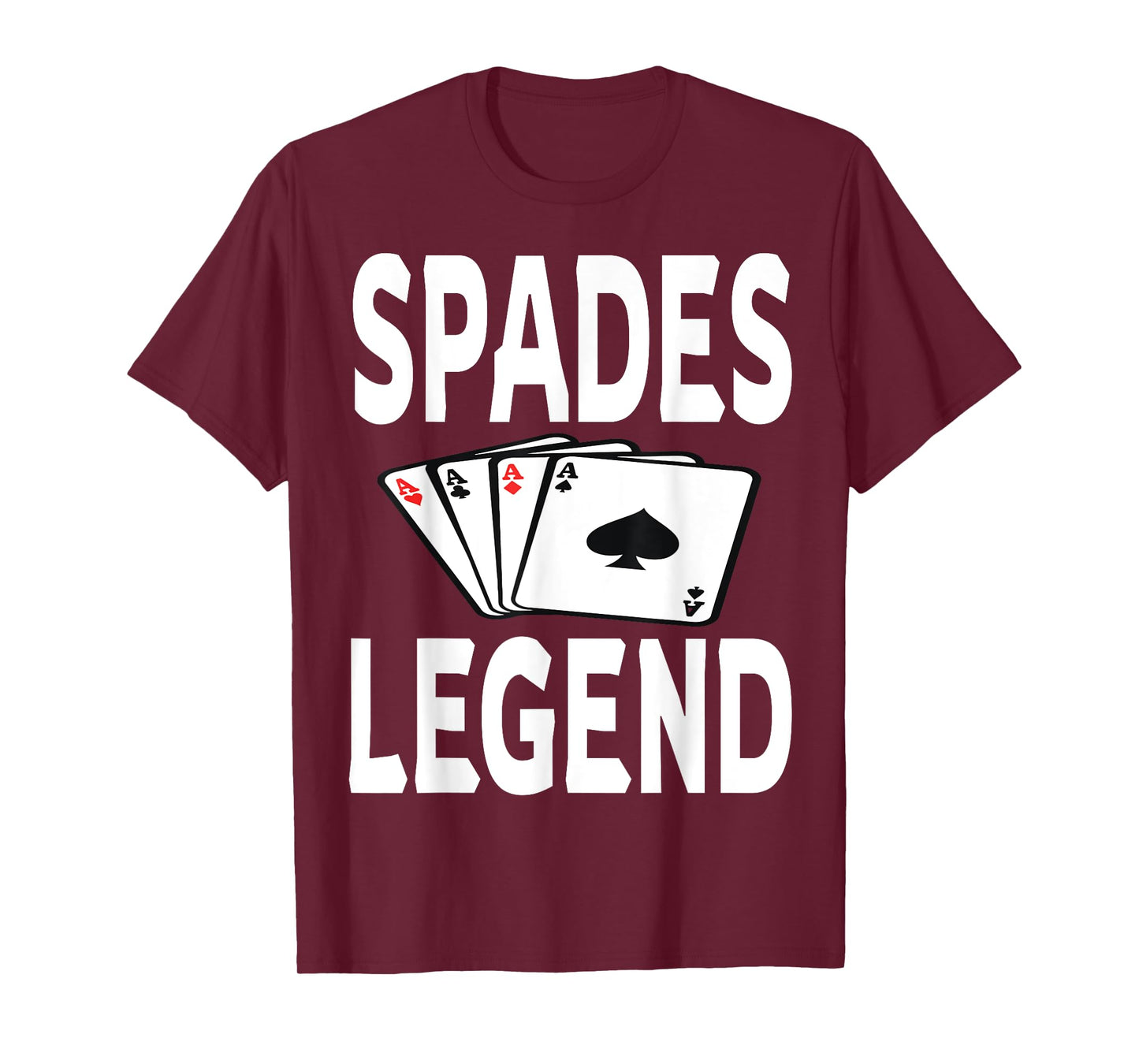 Funny Spades Legend Card Game Winner Winning Humor T-Shirt