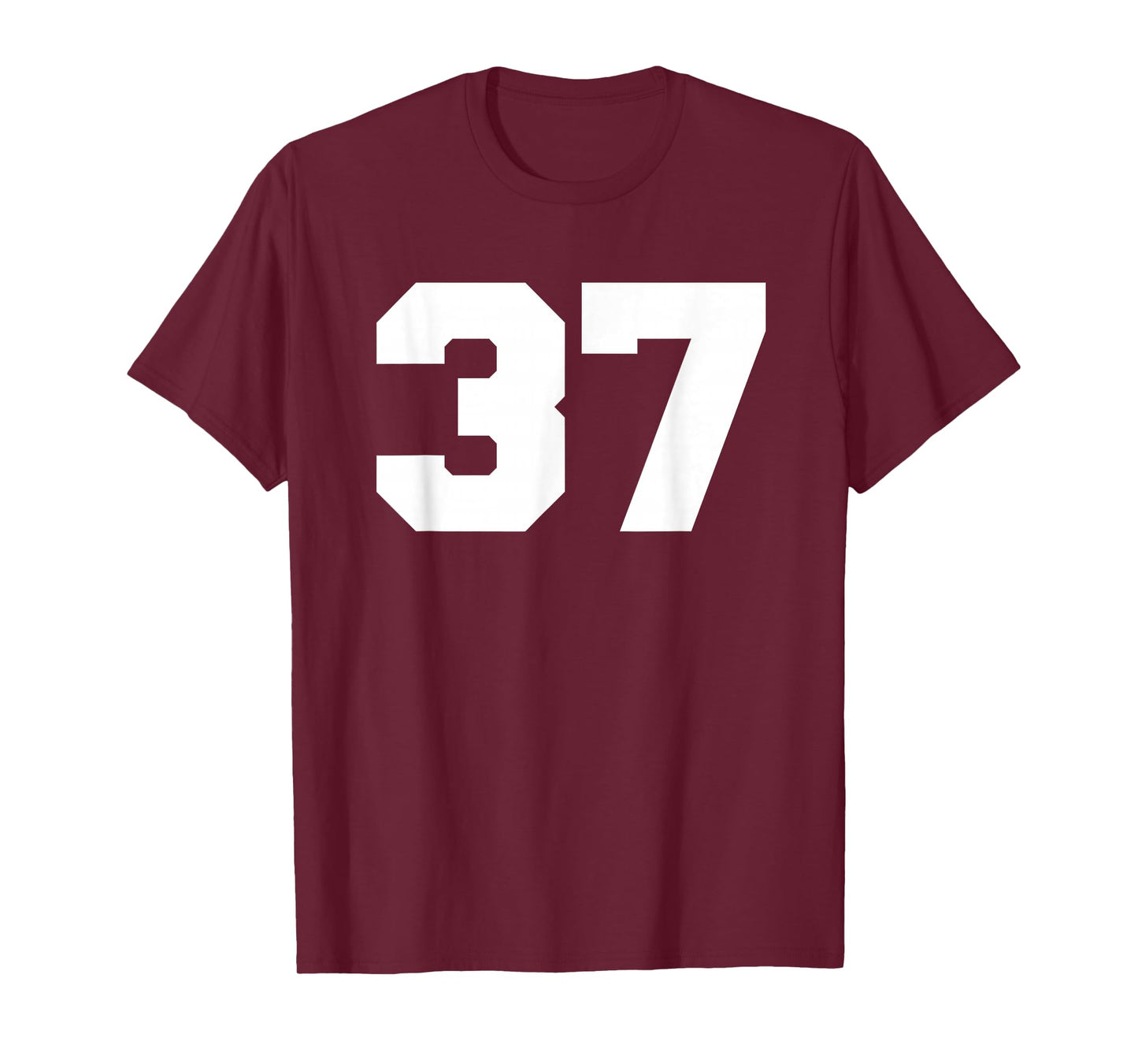 Number 37 Sports Jersey Player #37 Fan FRONT Print Varsity T-Shirt