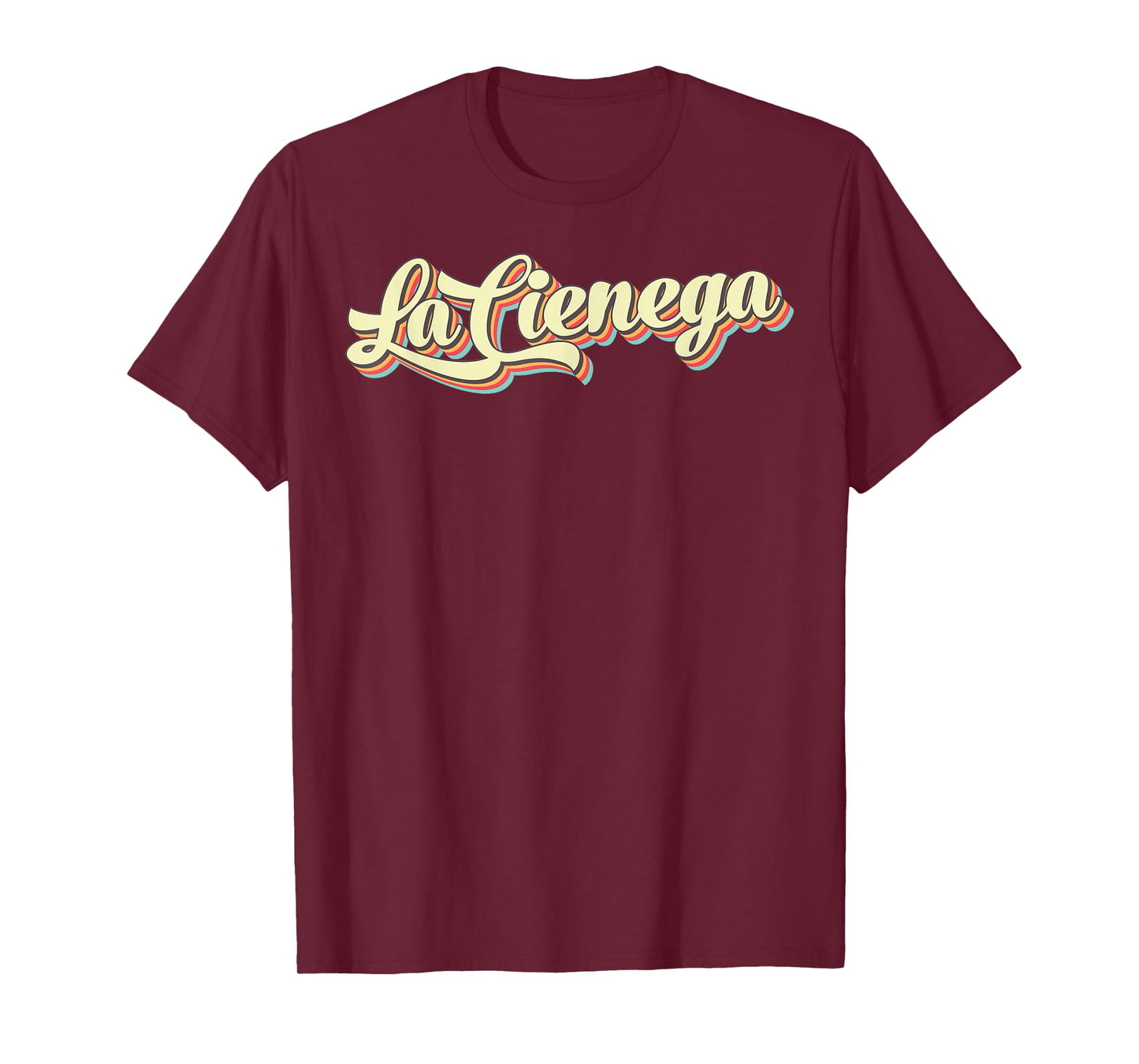 La Cienega TShirt Retro Art Baseball Font Vintage T-Shirt
