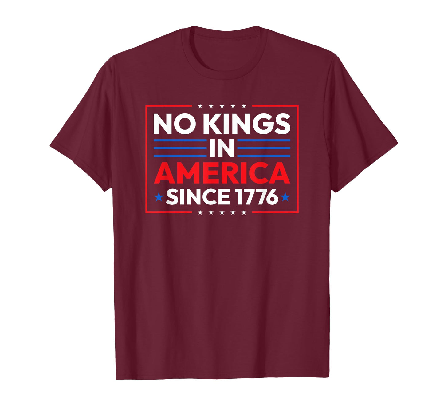 No Kings In America 4th Of July USA Patriotic T-Shirt