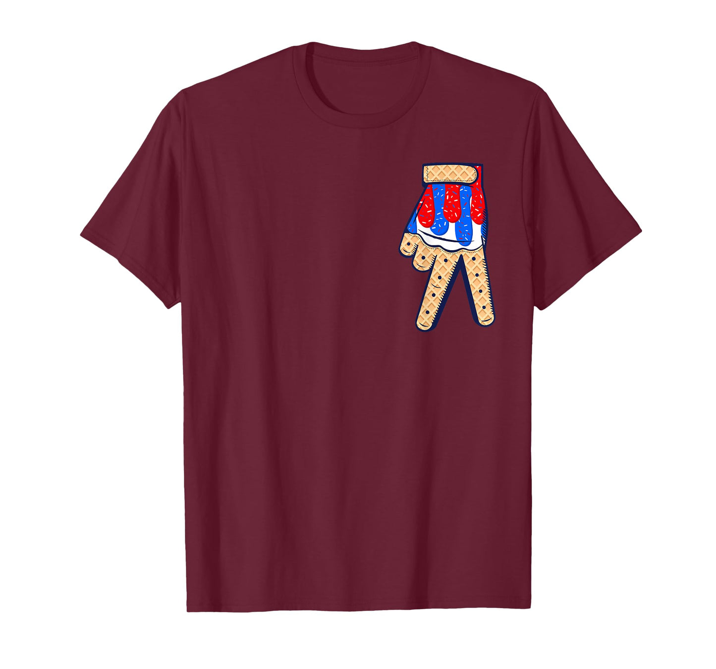 Baseball Ice Cream Drip Boys Home Plate Glove Respect Drip T-Shirt