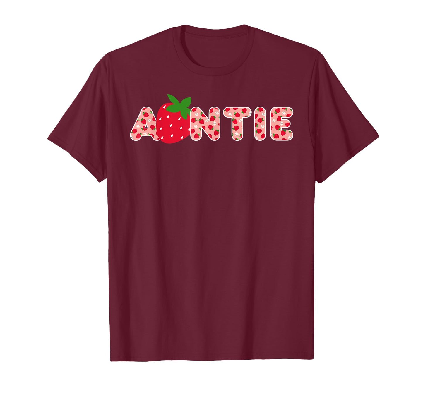 Auntie Strawberry First Birthday Family Strawberry Birthday T-Shirt