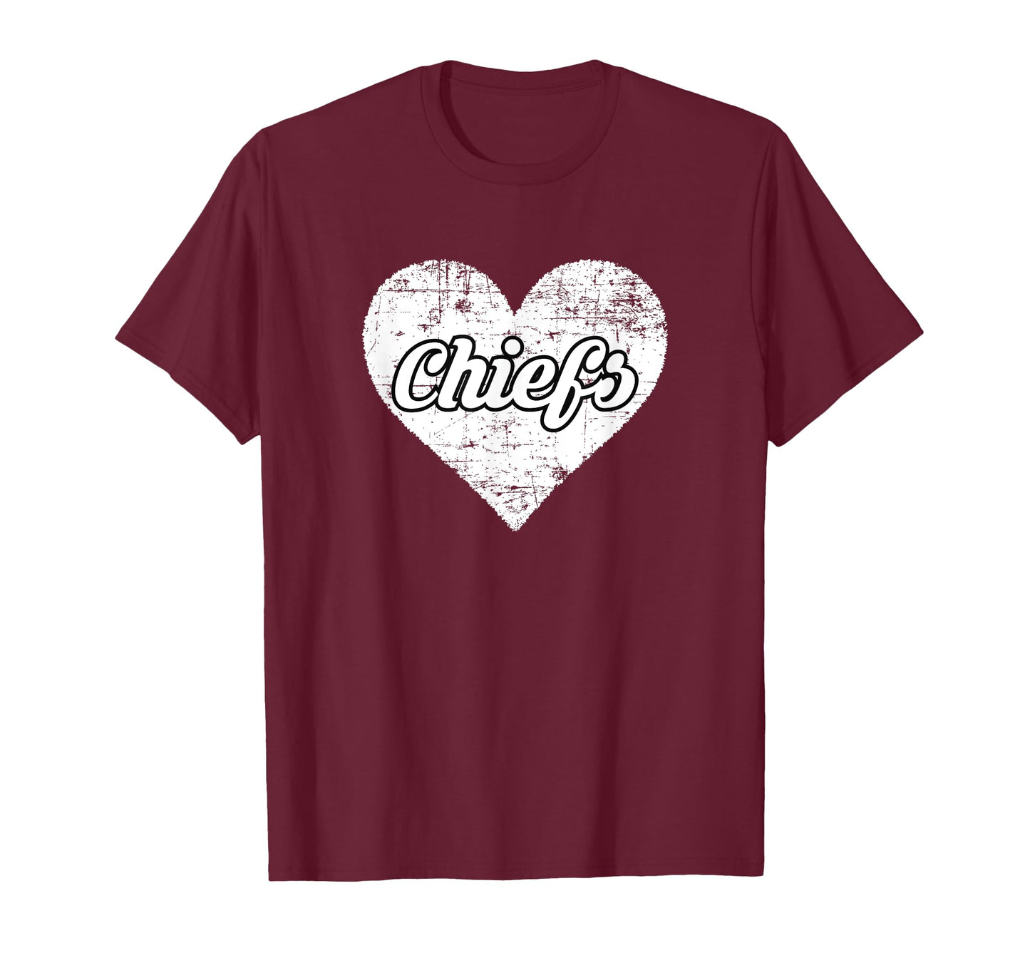 Chiefs Over Distressed Heart Huron T-Shirt