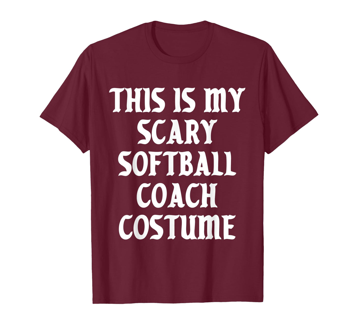 Scary Softball Coach Costume Trainer Halloween Spooky Sports T-Shirt