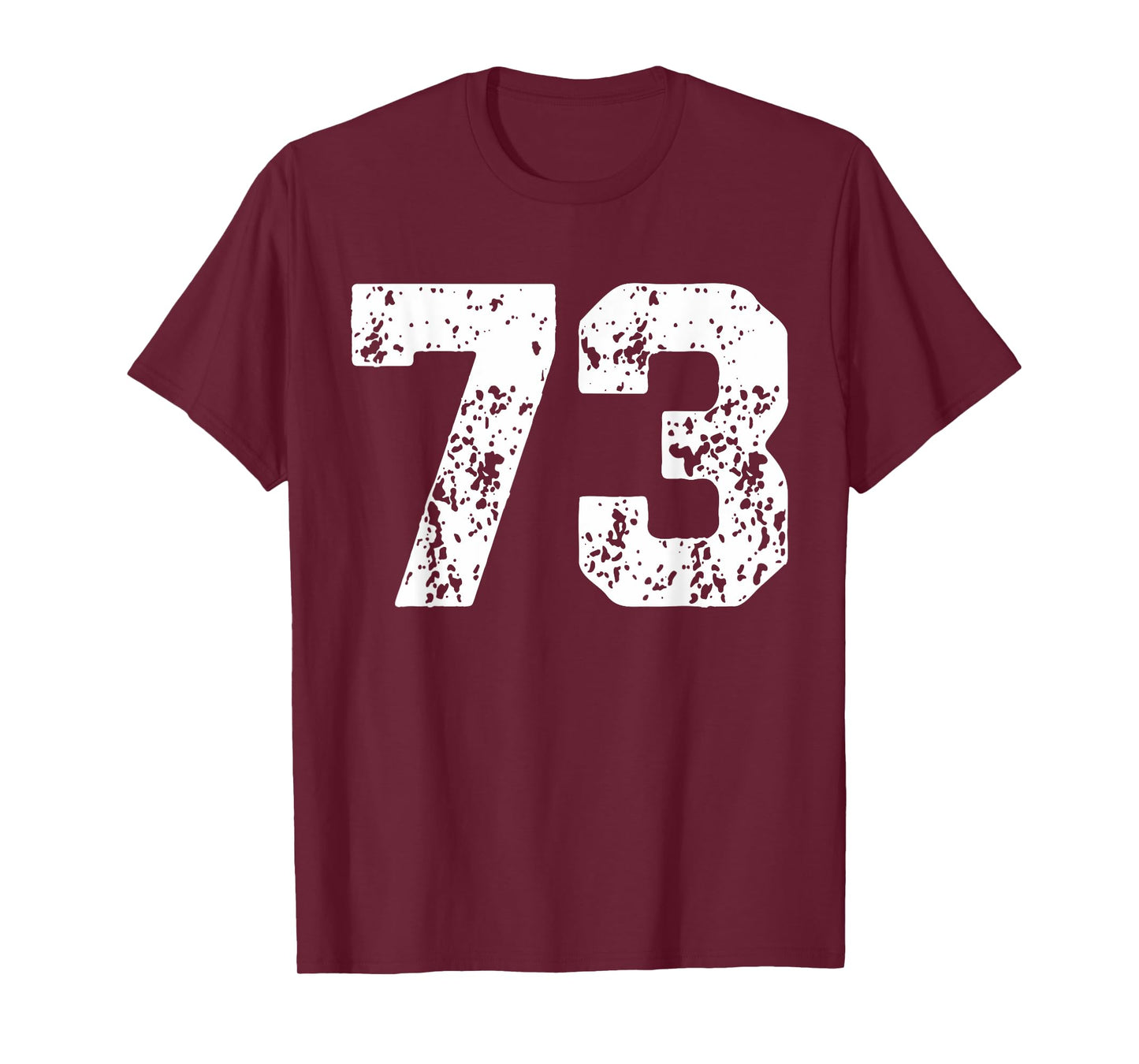 Number 73 White Best Classic College Style Birthday Funny T-Shirt