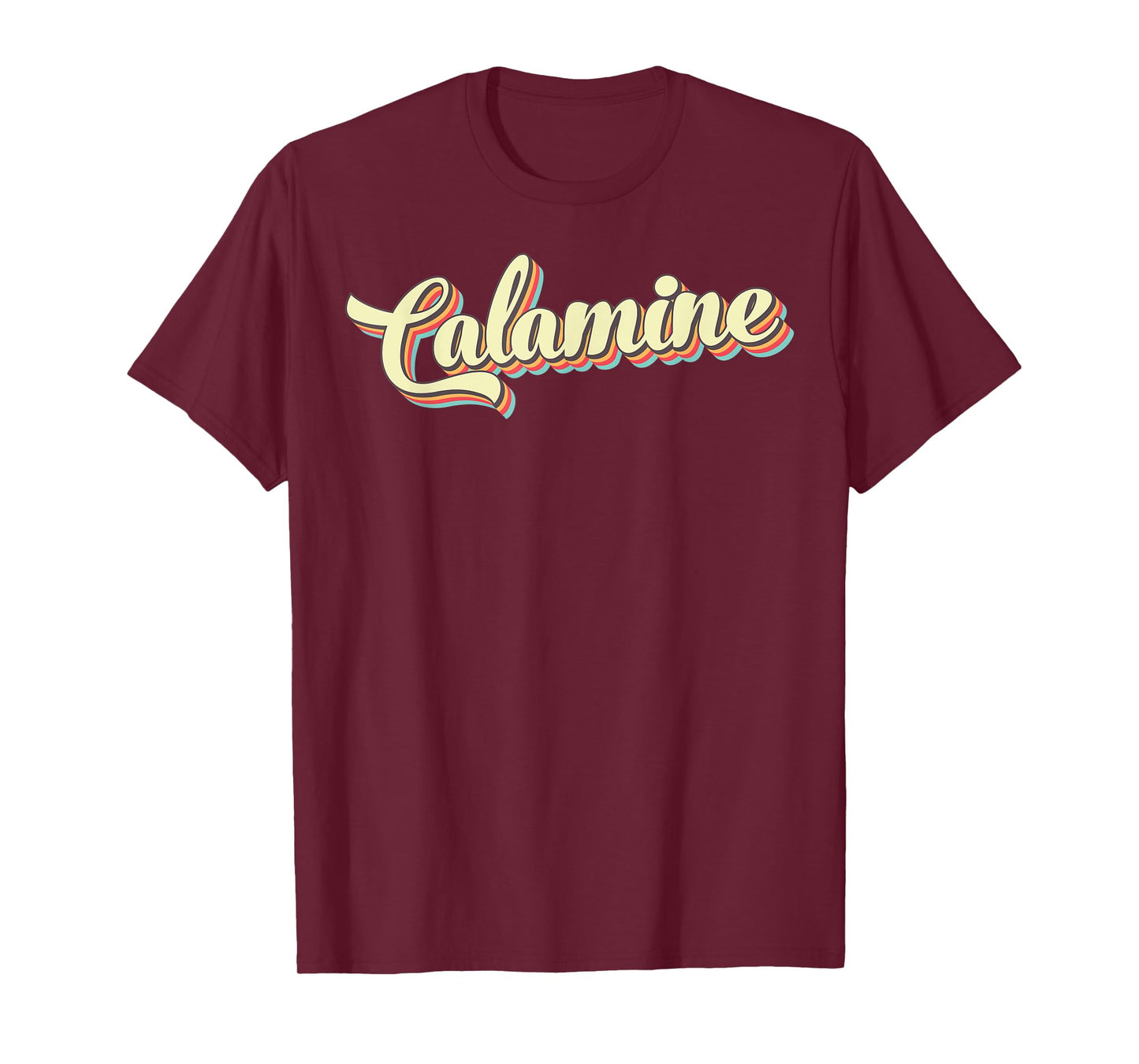 Calamine TShirt Retro Art Baseball Font Vintage T-Shirt