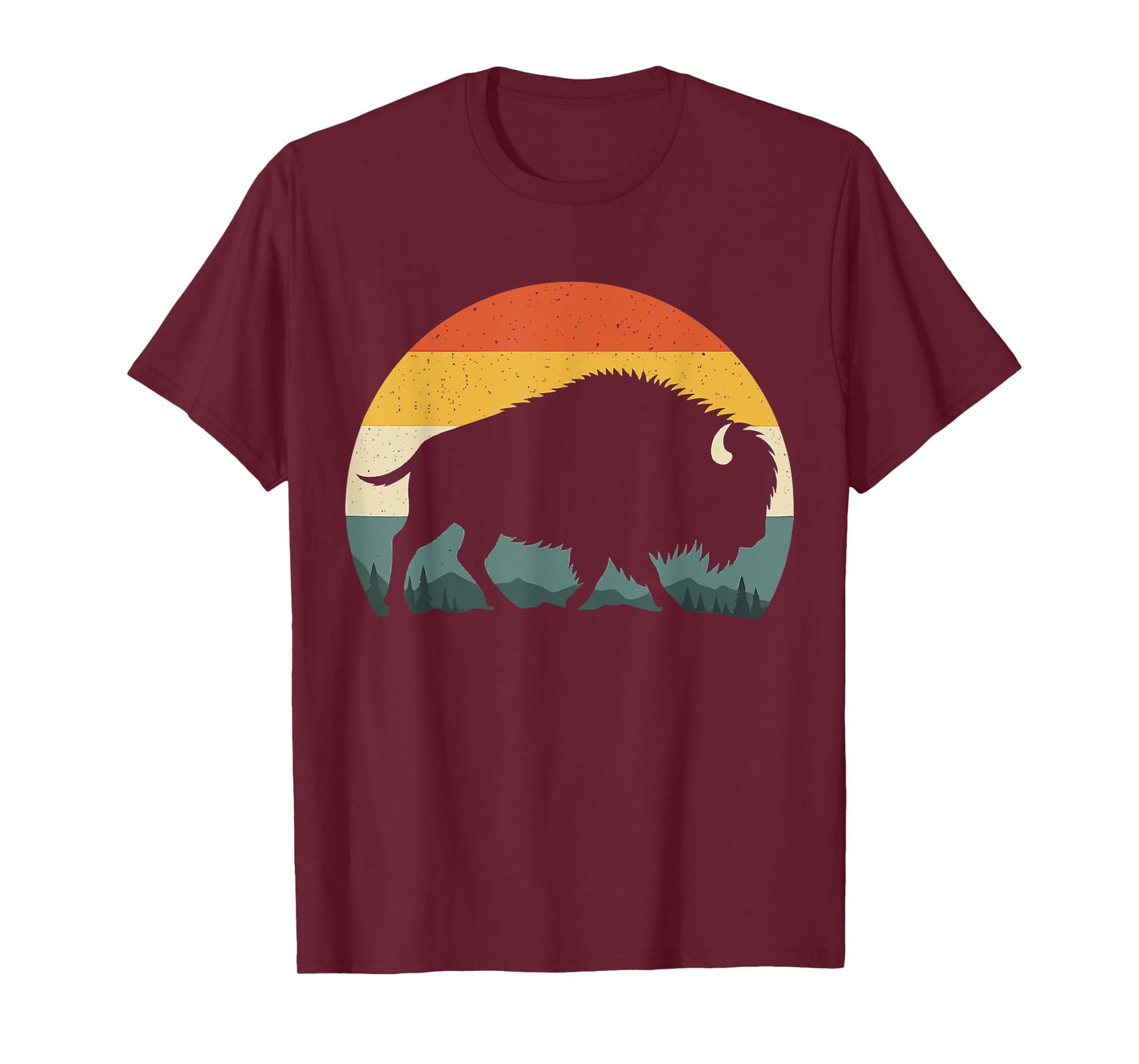 Bison American Buffalo Sunset T-Shirt