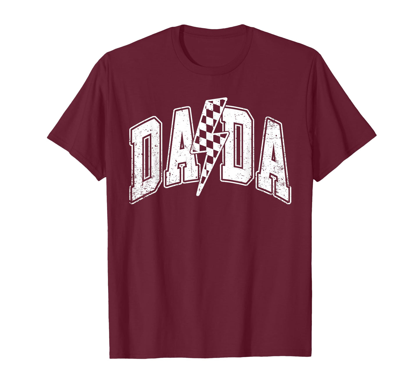 Dada Lightning Bolt Checkered Dad Men Fathers Day T-Shirt