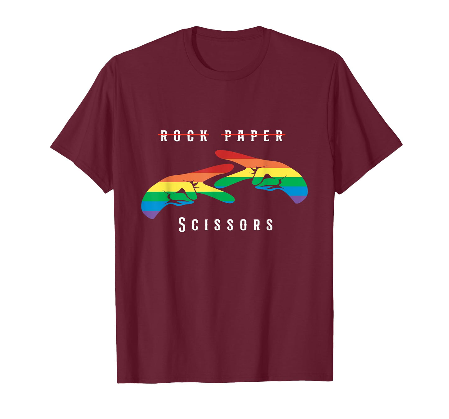 Rock Paper Scissors Funny Lesbian Pride LGBT T-Shirt