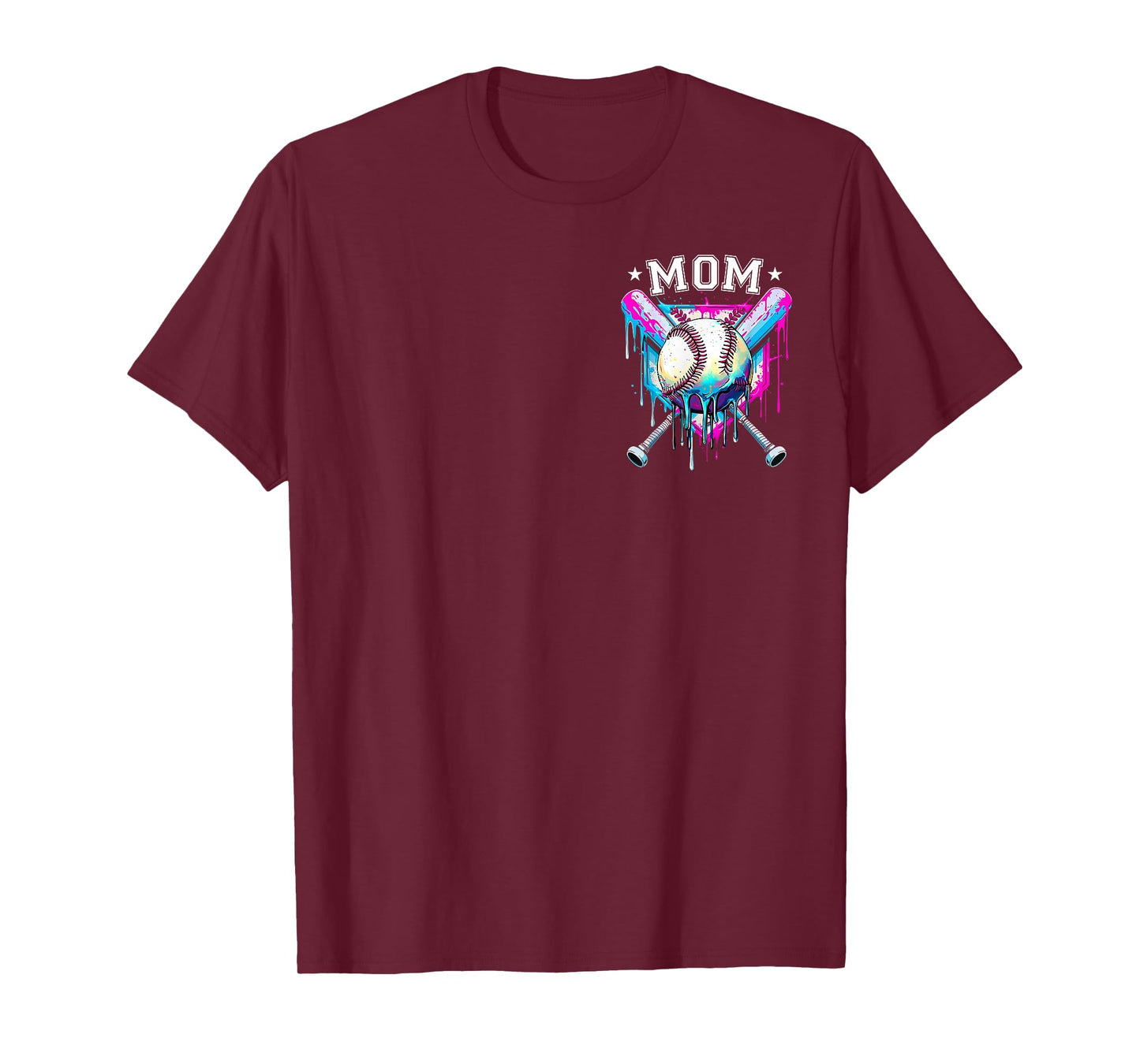 Baseball Ice Cream Drip Mom of The Birthday Boy Family T-Shirt