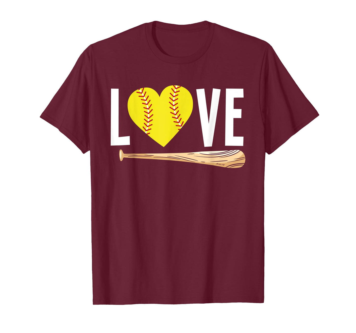Love Softball Player Girls Teens Funny Softball T-Shirt