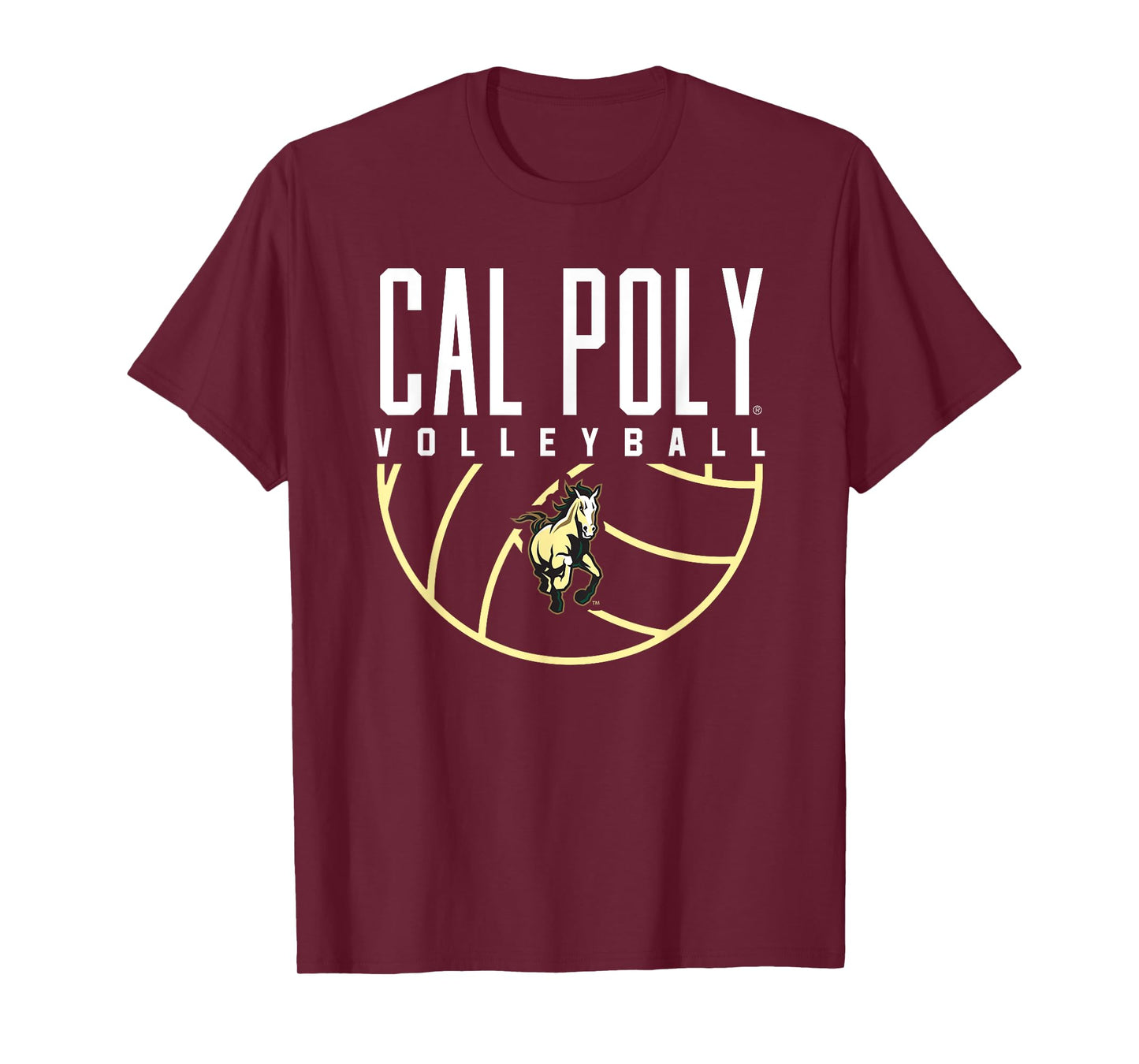 Cal Poly Mustangs Volleyball Arch T-Shirt