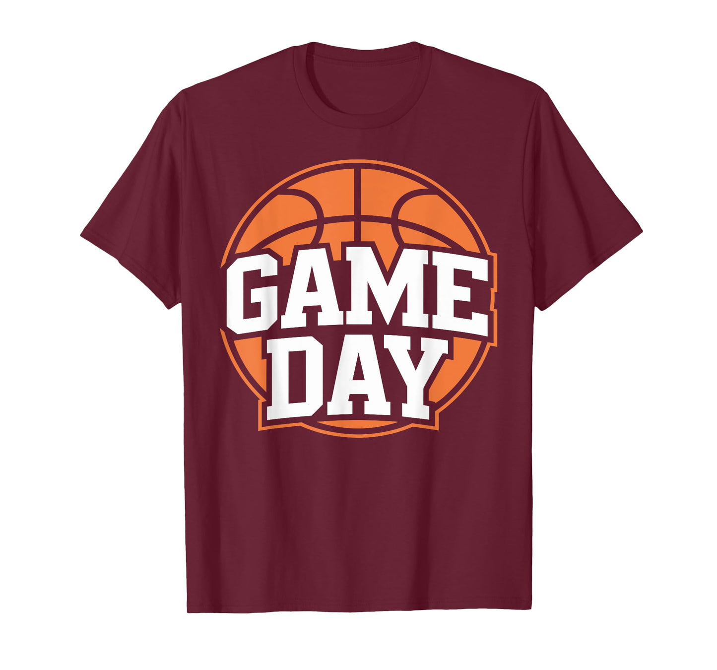 Game Day Basketball Sport Player Orange Ball Cool Graphic T-Shirt