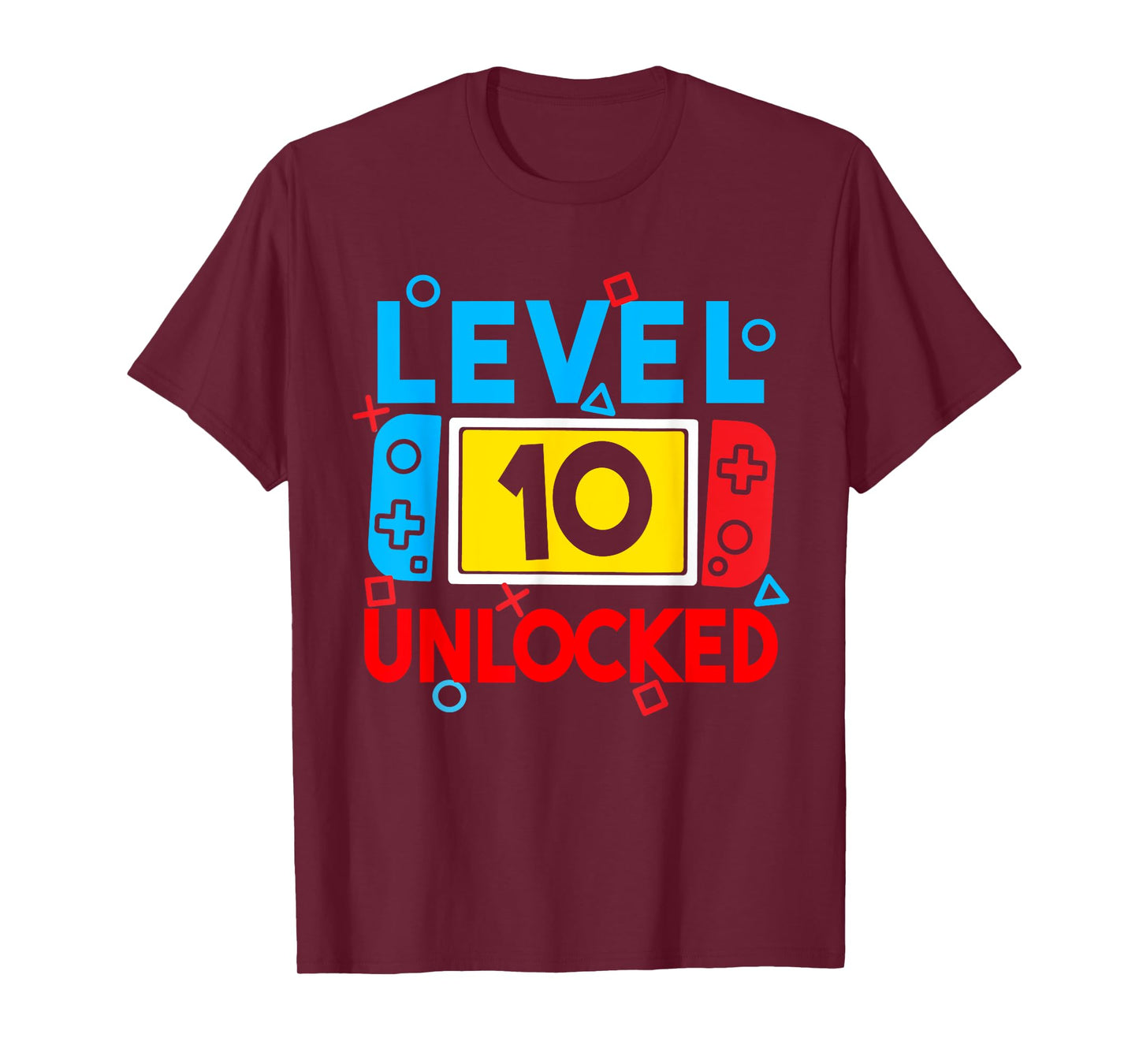 Level 10 Unlocked Gamer 10th Birthday Video Game Boys Girls T-Shirt