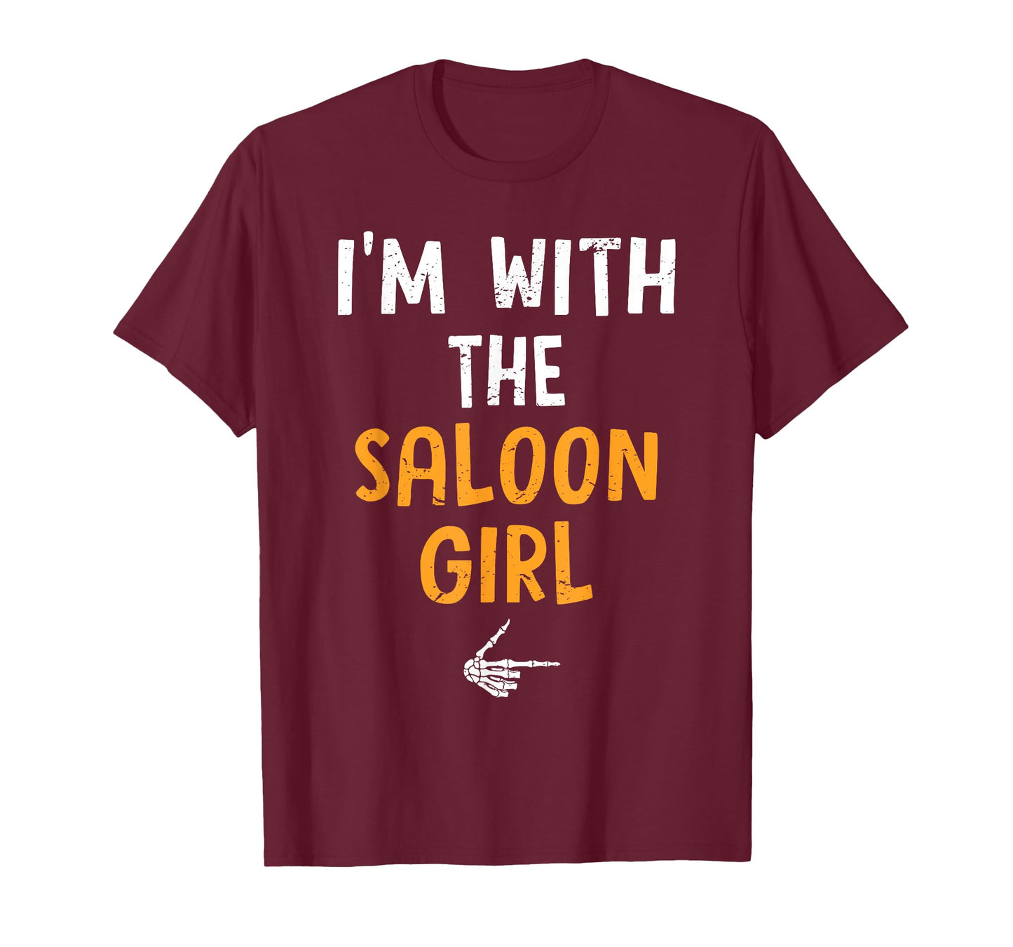 I'm with The Saloon Girl Costume Halloween Matching Couple T-Shirt