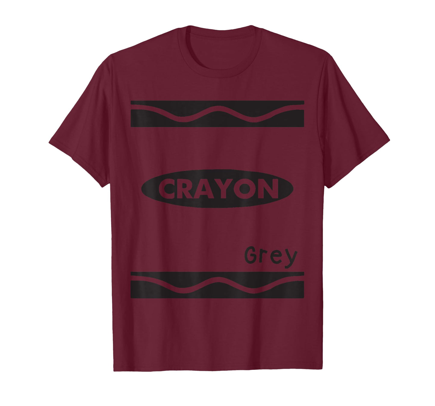 Grey-Crayon Graphic Halloween Costume Group Team Matching T-Shirt