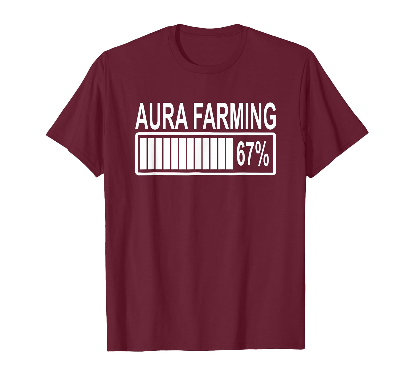 Funny Aura Farming 67 Six Seven Meme Gen Alpha Slang T-Shirt