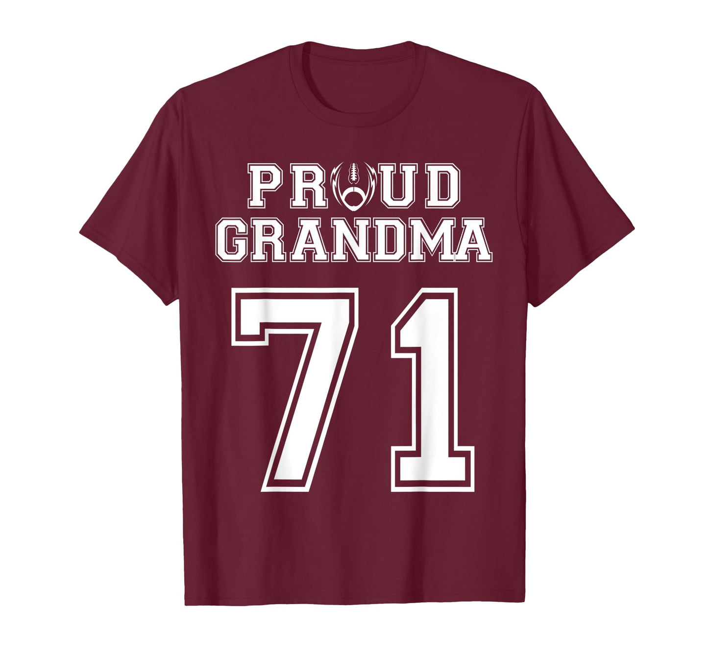 Custom Proud Football Grandma Number 71 Personalized Women T-Shirt