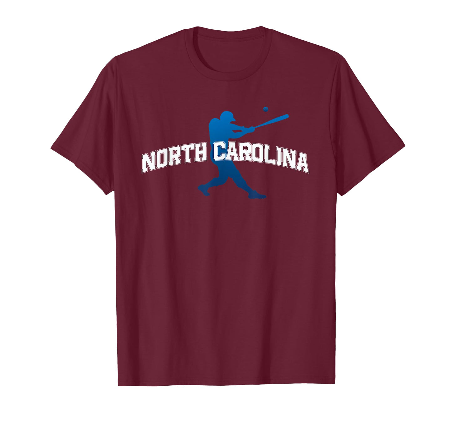 North Carolina Baseball Player Team Blue T-Shirt