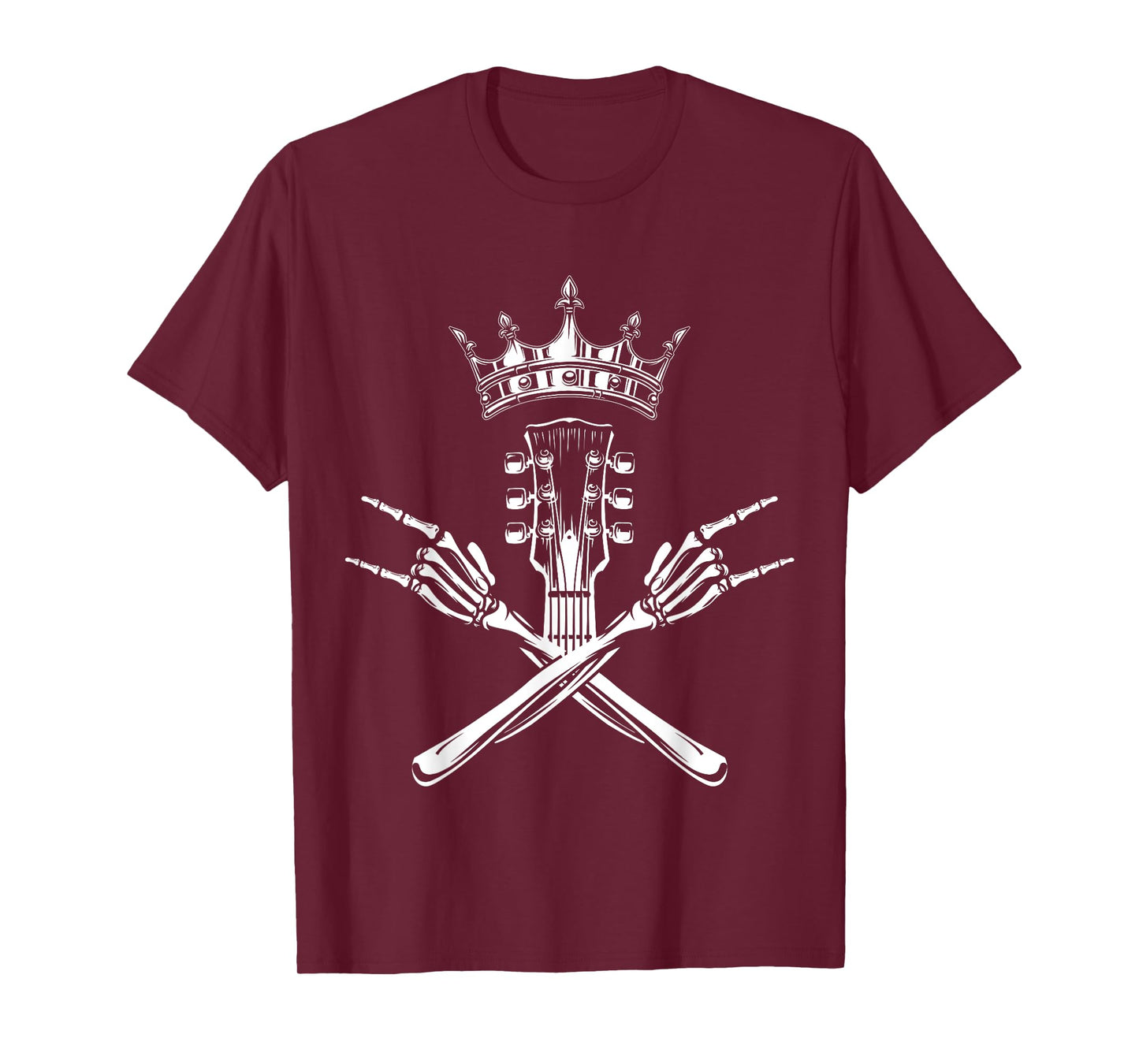 Rock and Roll King, Skeleton Hands and Guitar, Rock Star T-Shirt