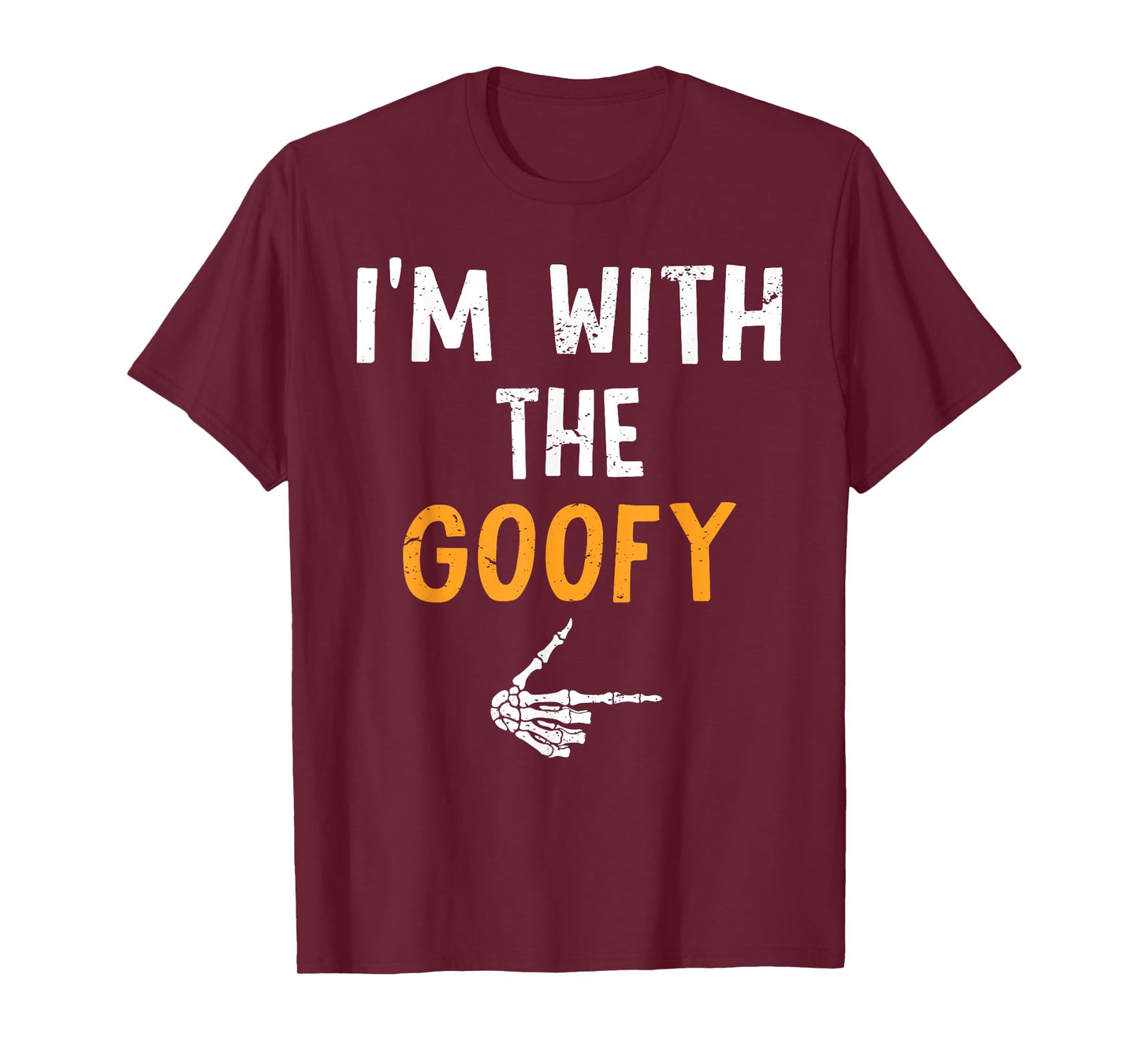 I'm with The Goofy Costume Halloween Matching Couple T-Shirt