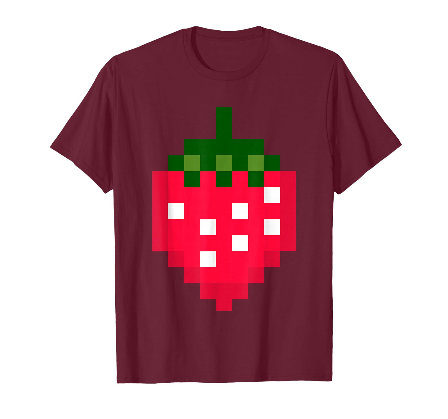 Pixel Strawberry 80s Video Game Halloween Costume Easy Group T-Shirt
